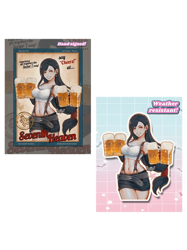 Seventh Heaven Signed Print + Sticker bundle product image (1)