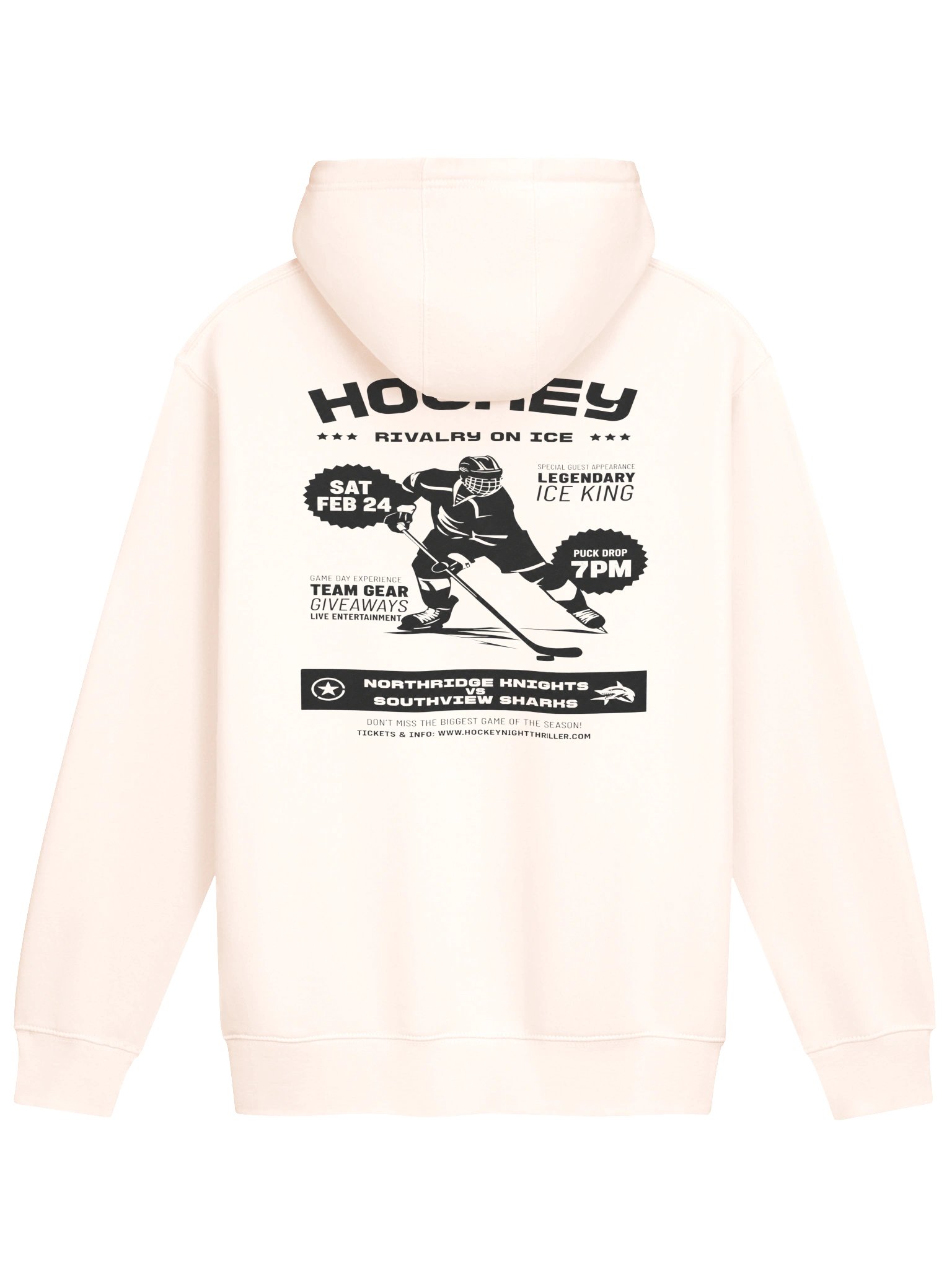 Hockey Rivalry On Ice - Northridge Knights vs Southview Sharks Game Day Hoodie product image (66)