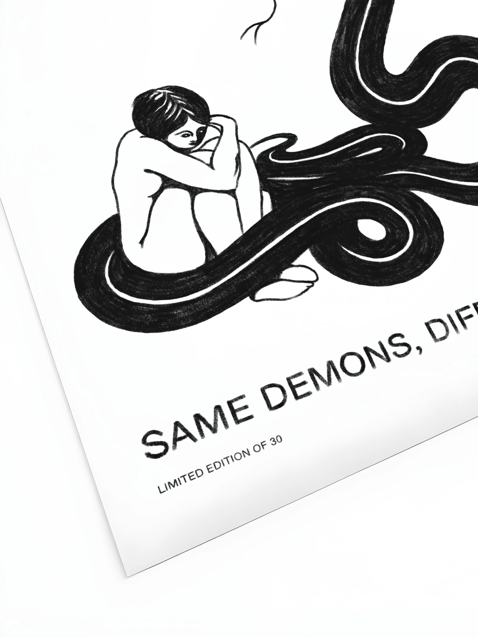 Same Demons Limited Edition Art Print Black product image (2)