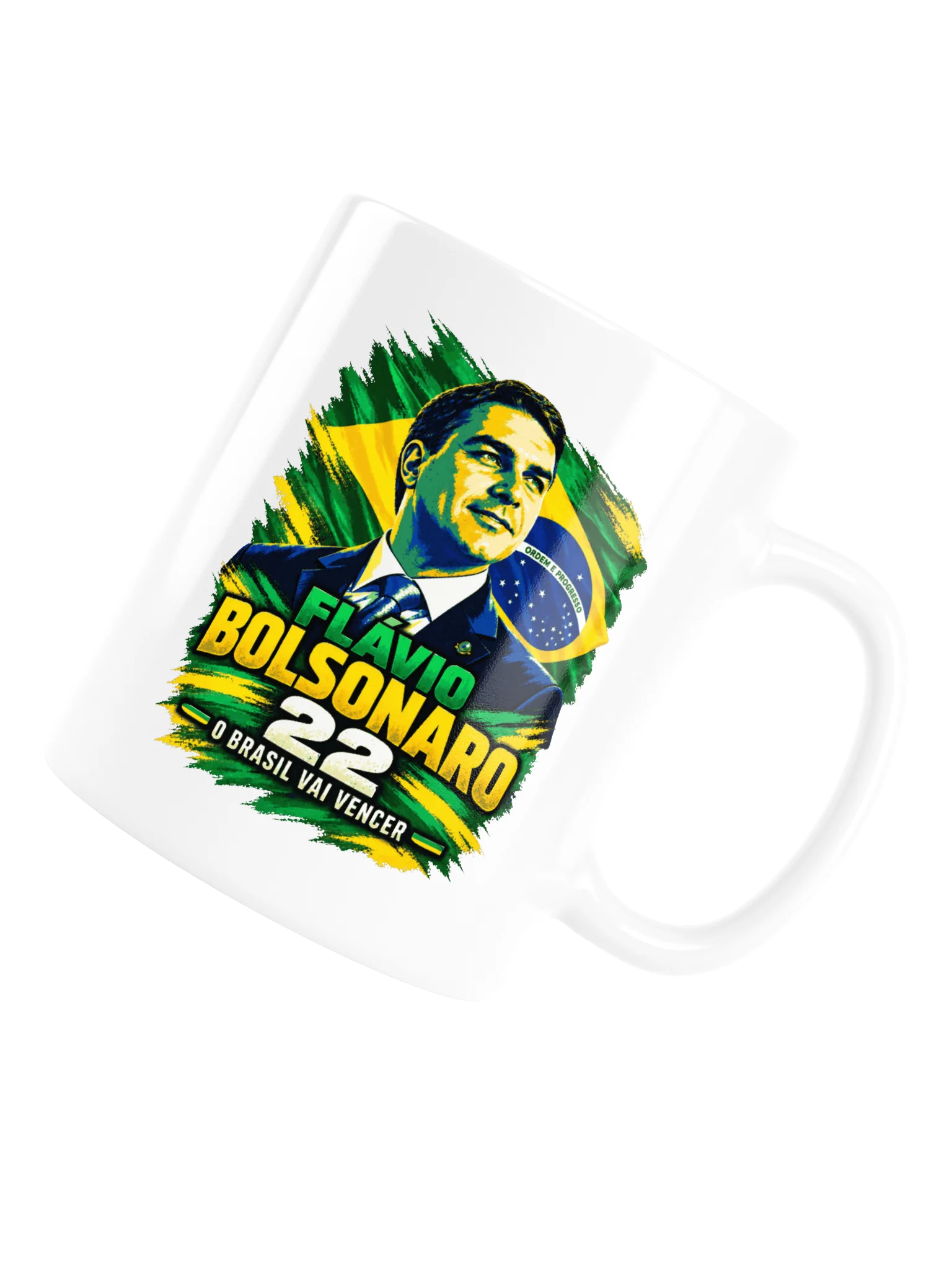 Flávio Bolsonaro 22 - "O Brasil Vai Vencer" mug product image (18)