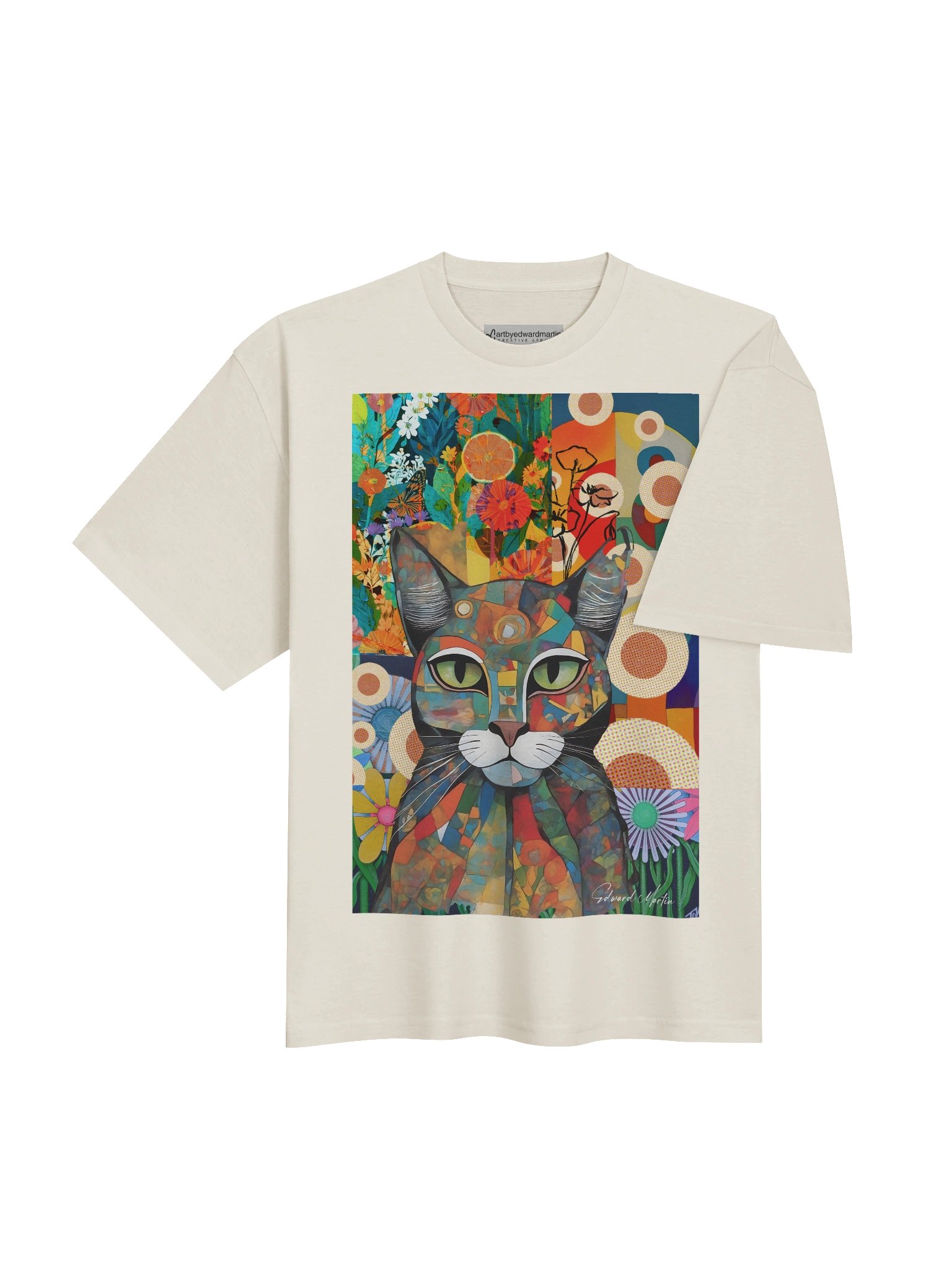 'Gato de Jardin ' by Edward Martin-Guaranteed Comfort: AS Colour Oversized Tee product image (8)