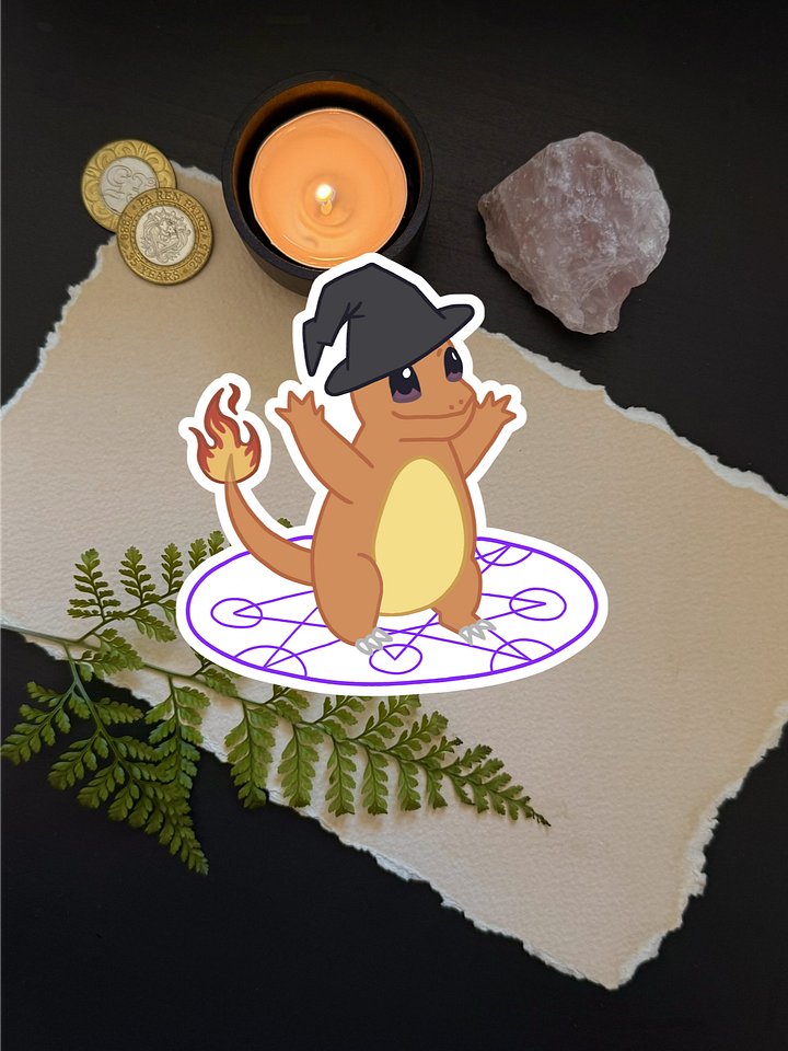 Charred Salamander - Summoning Pocket Friends 2.75" Sticker product image (1)