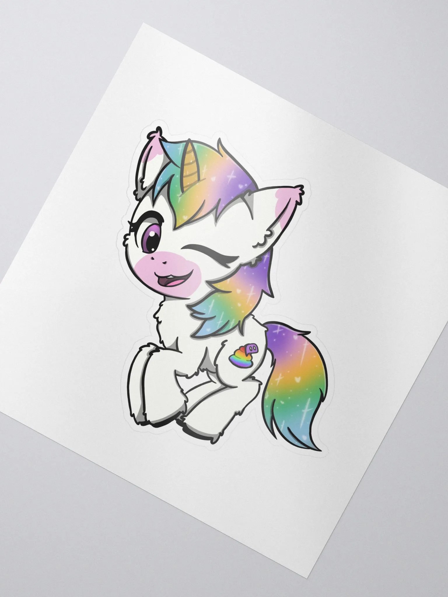 "Winky Unicorn" Sticker product image (2)