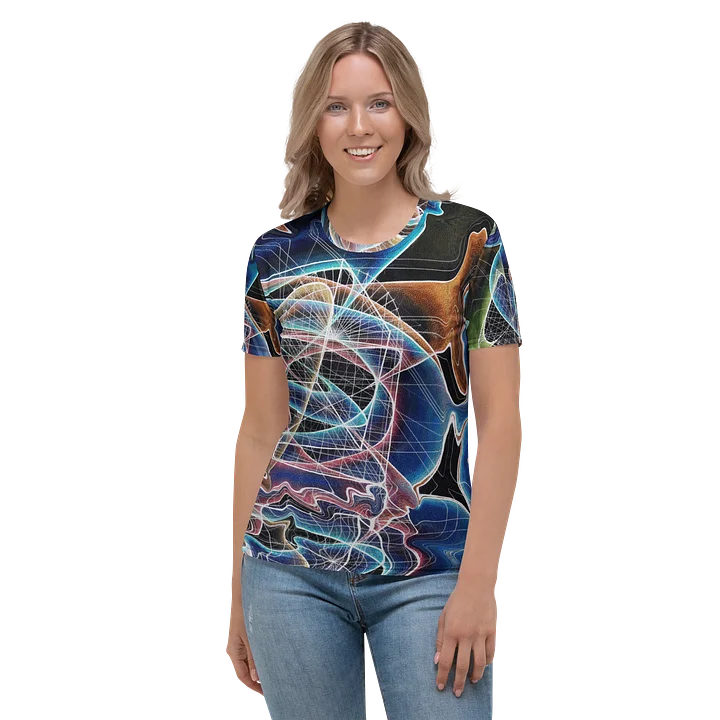 Translucent Heart - Geometric Negative Art Women's Crew Neck T-Shirt product image (2)