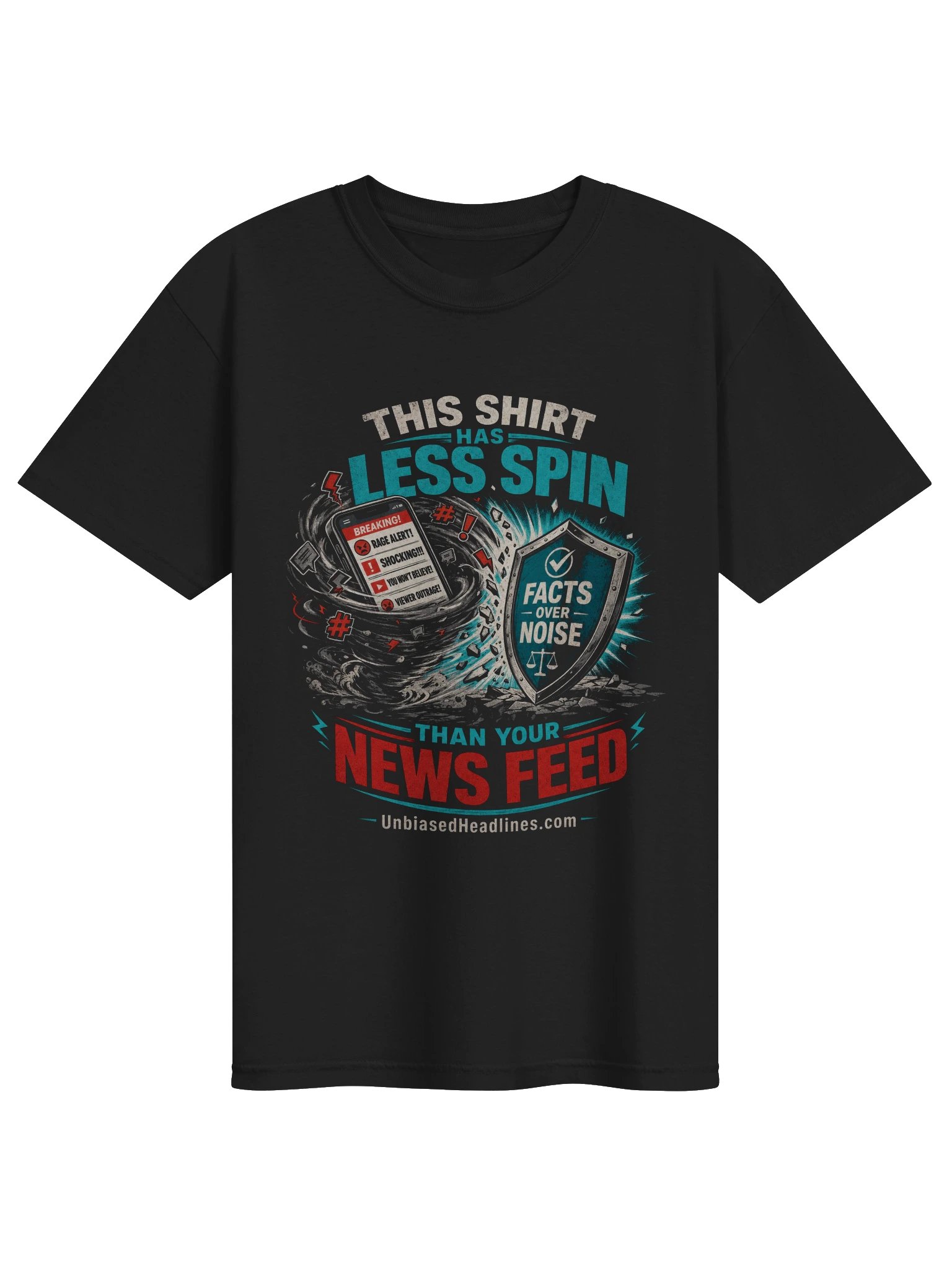 This Shirt Has Less Spin Than Your News Feed Tee - Large Front product image (1)