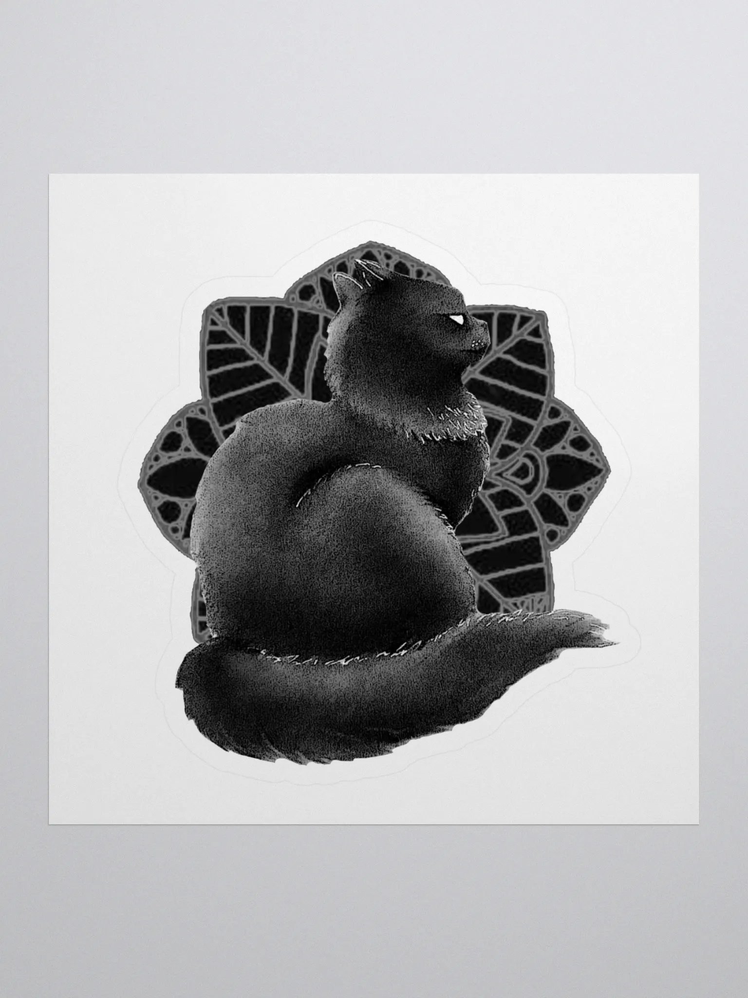 BWFlowerCATSticker product image (1)
