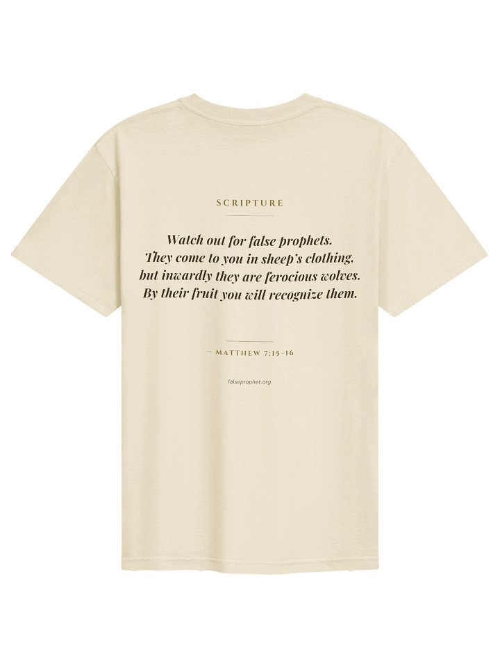 Matthew 7:15/Beware False Prophets T-Shirt (White) product image (1)