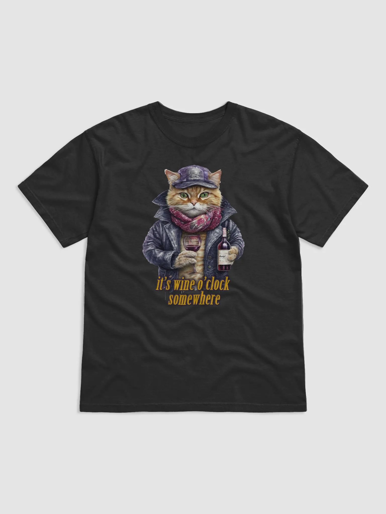 it's wine o'clock somewhere Cat product image (1)