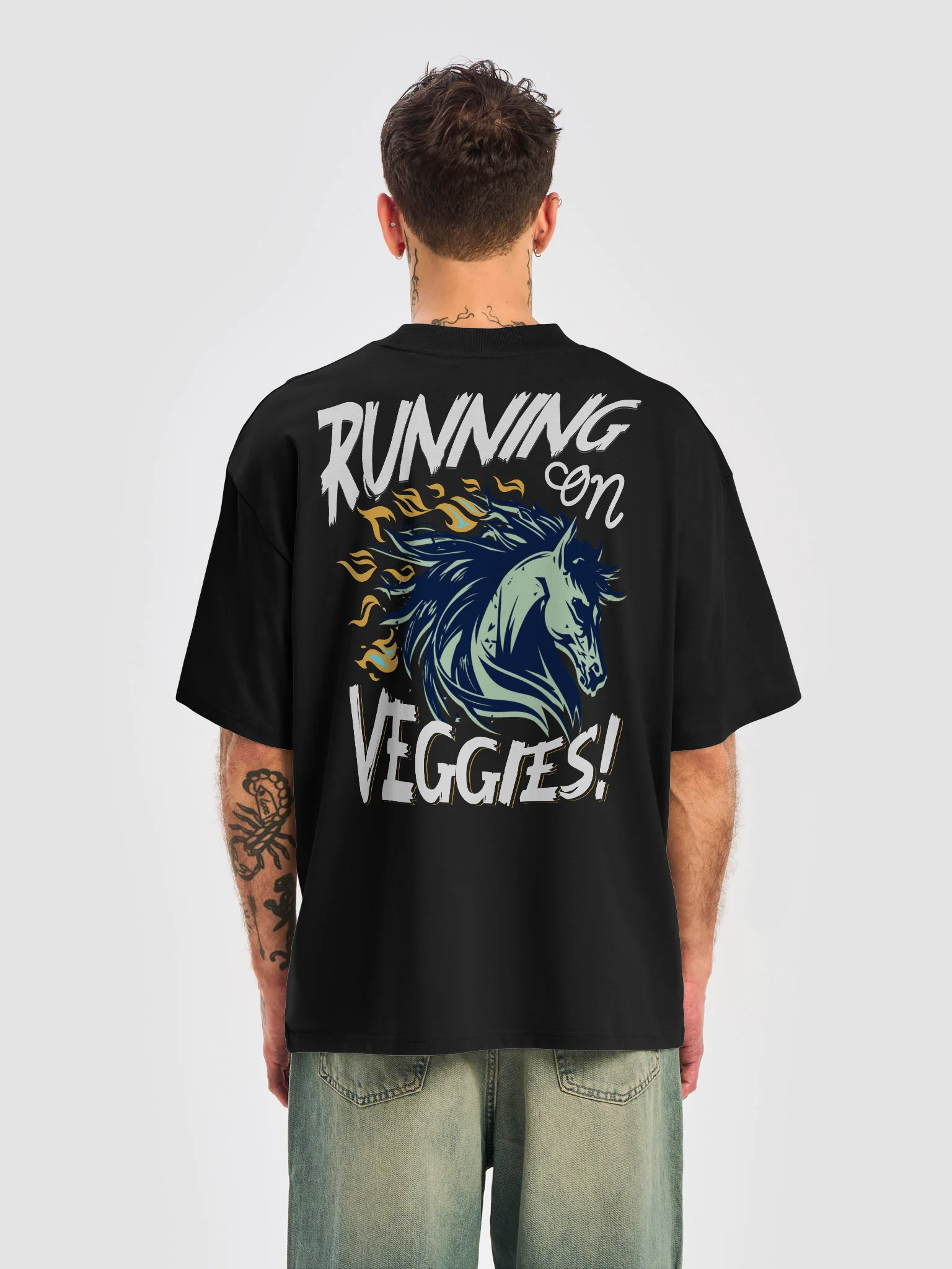 Running On Veggies Oversized Tee product image (5)