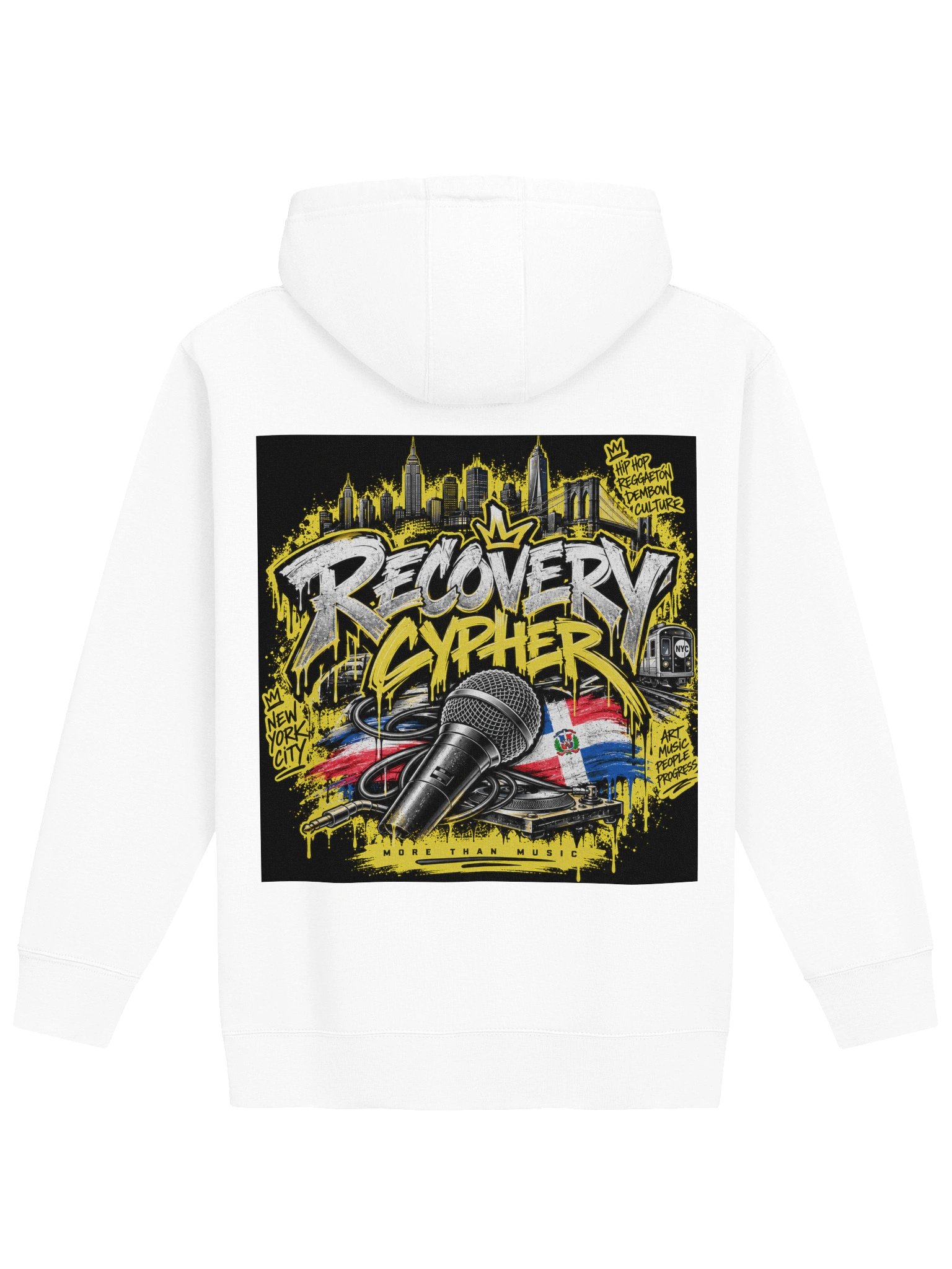 Recovery Cypher™ — Dominican Dembow Edition White Hoodie product image (2)