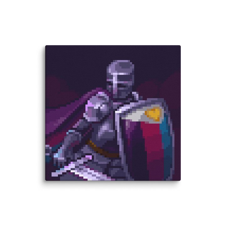 Polyamorous Knight Pixel Art Canvas Print product image (1)