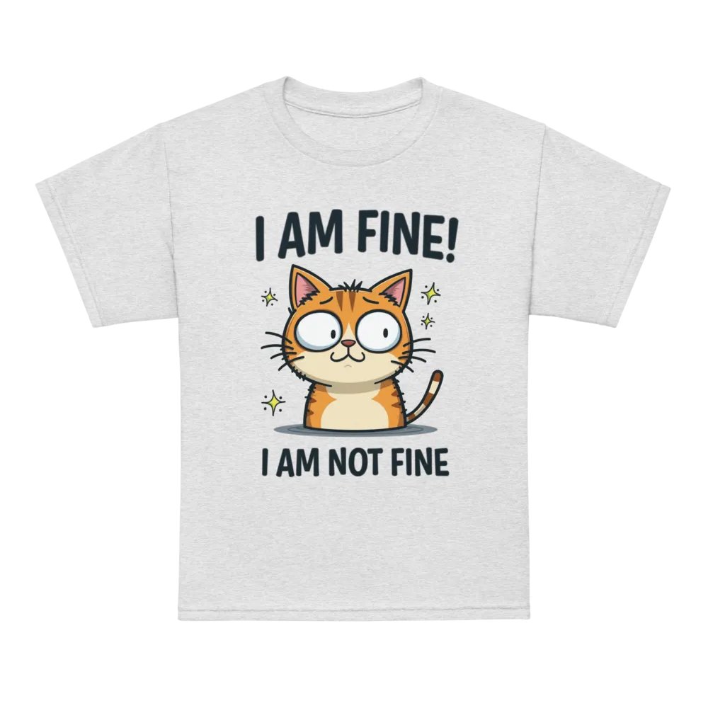 Nervous Cat Youth Moisture-Wicking Tee product image (40)