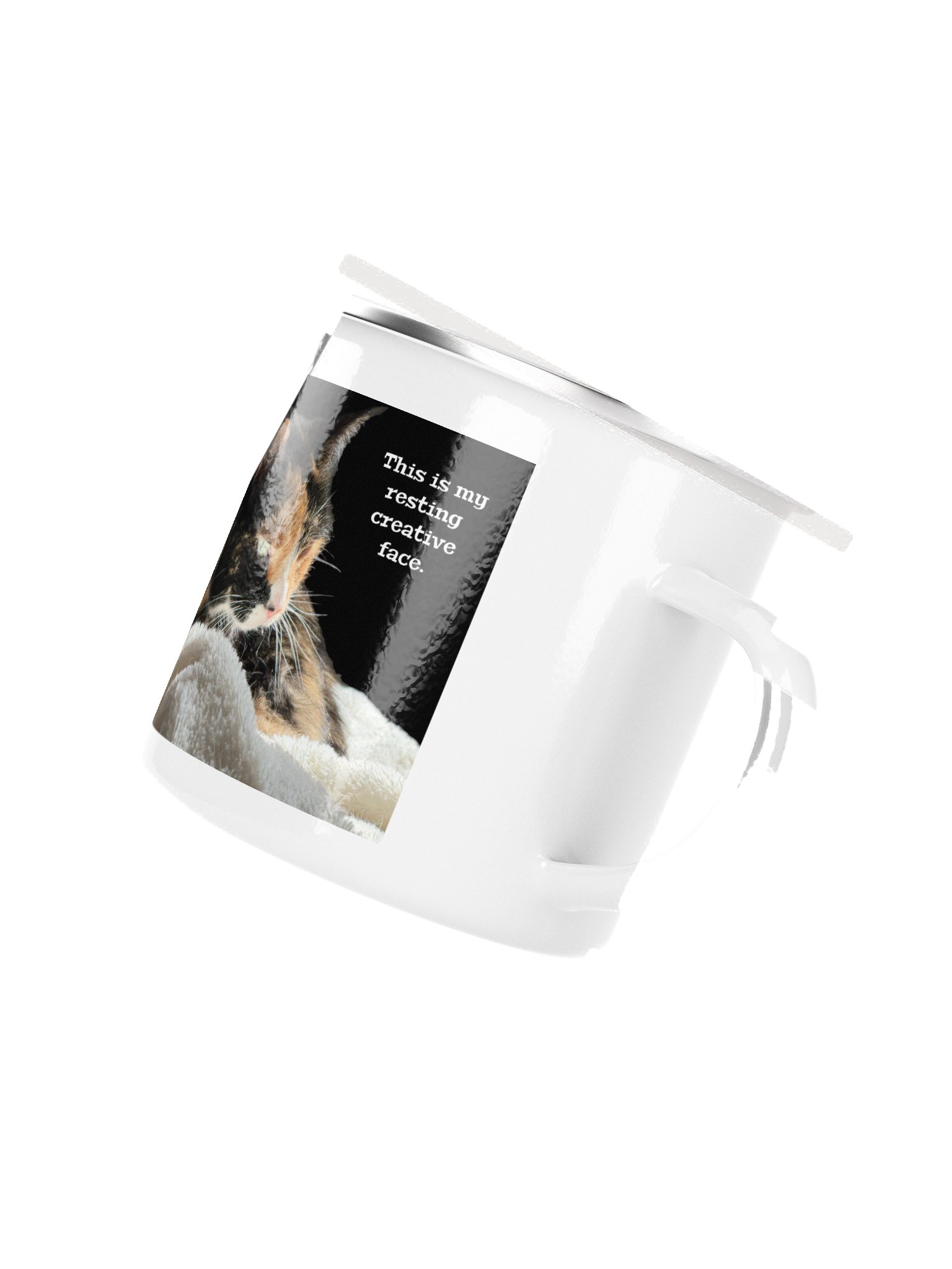 This is my resting creative face. silver rim mug product image (3)