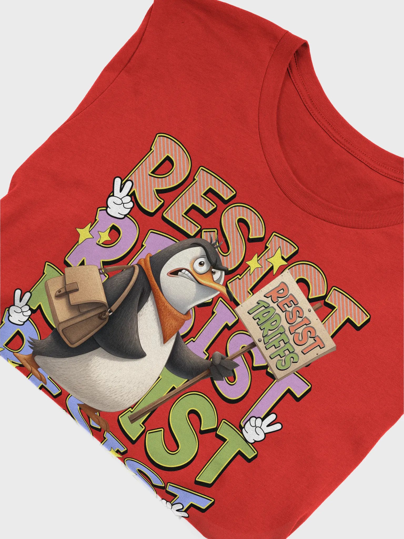 Resist Tariffs Penguin Peaceful Protest Tee product image (3)