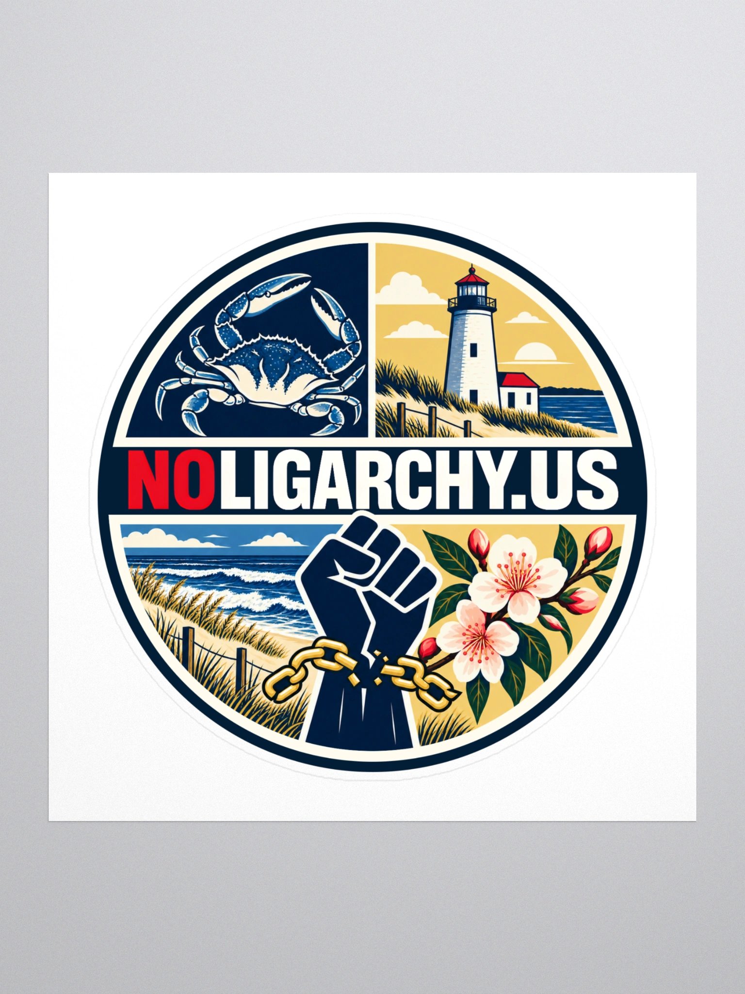 Delaware NOLIGARCHY.US sticker product image (1)