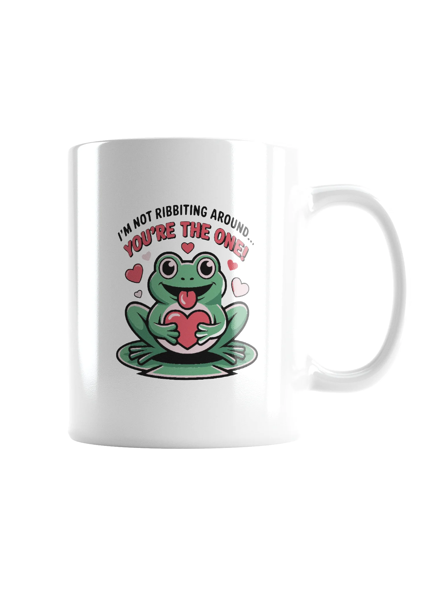 Frog Valentine's Day Gift | I'm Not Ribbing Around Mug | Funny Animal Pun Love Gift product image (2)