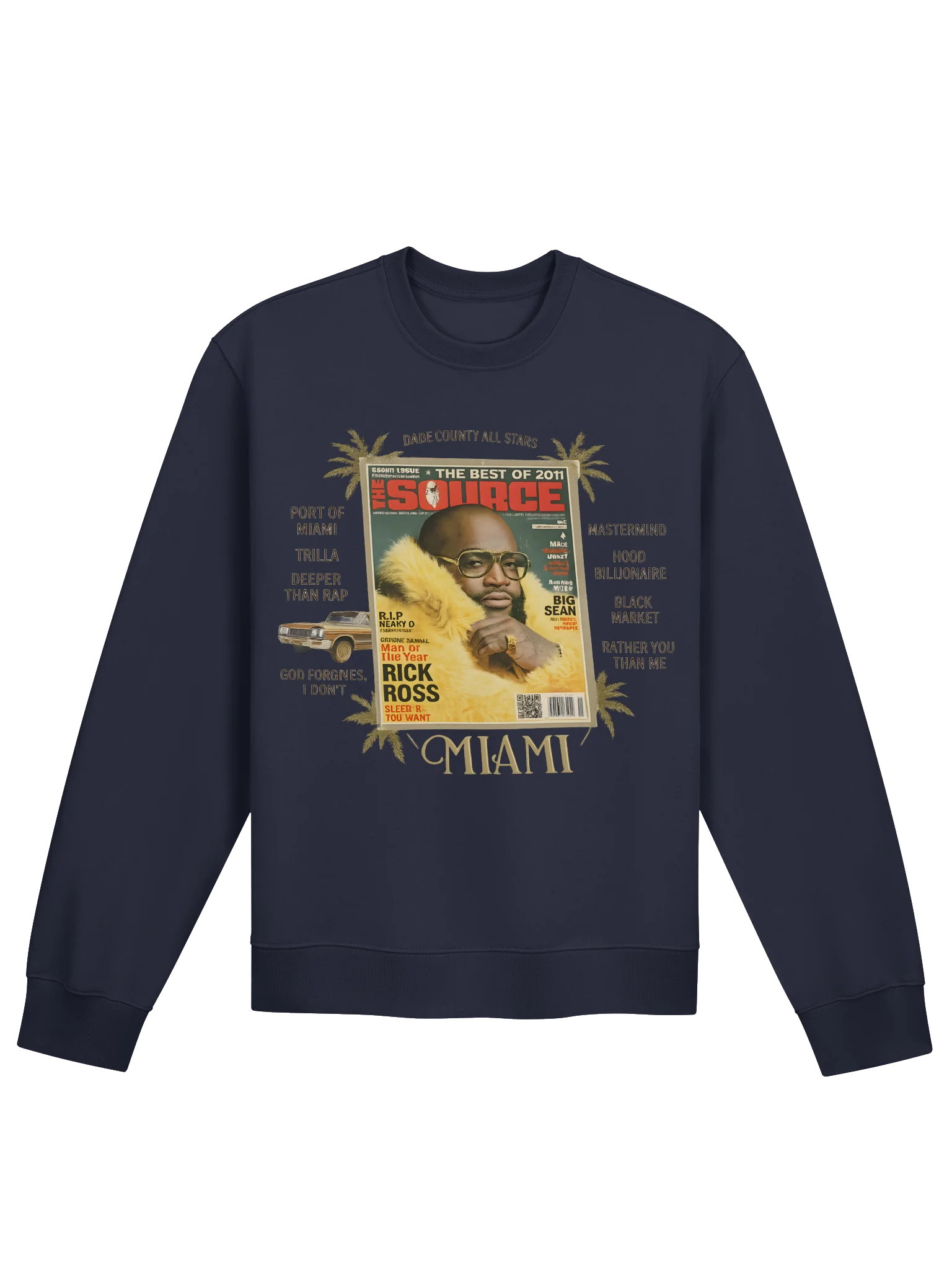 Rick Ross Miami Collage Oversized Sweatshirt product image (1)