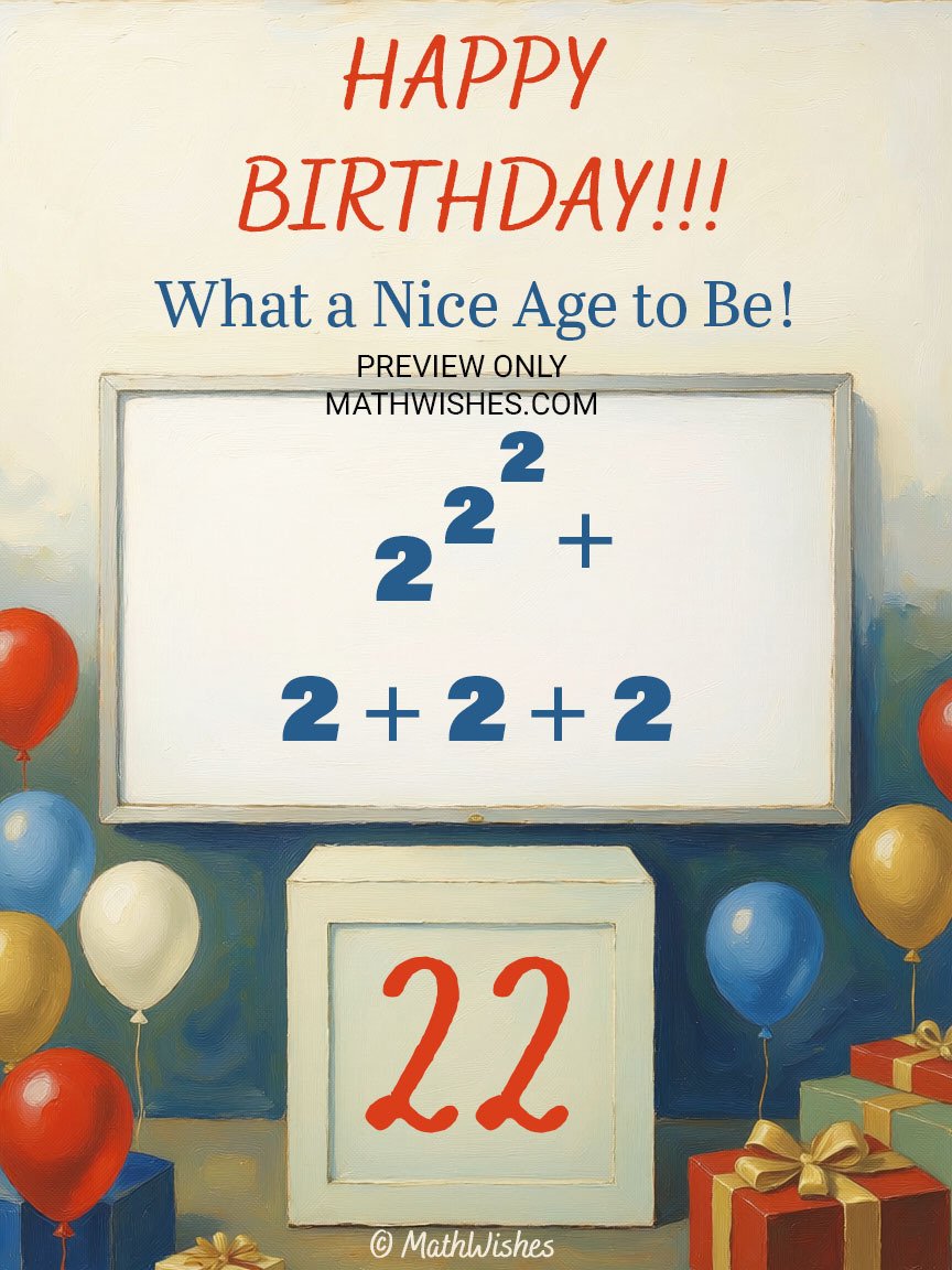 22nd Birthday Card - Lots of Twos product image (1)