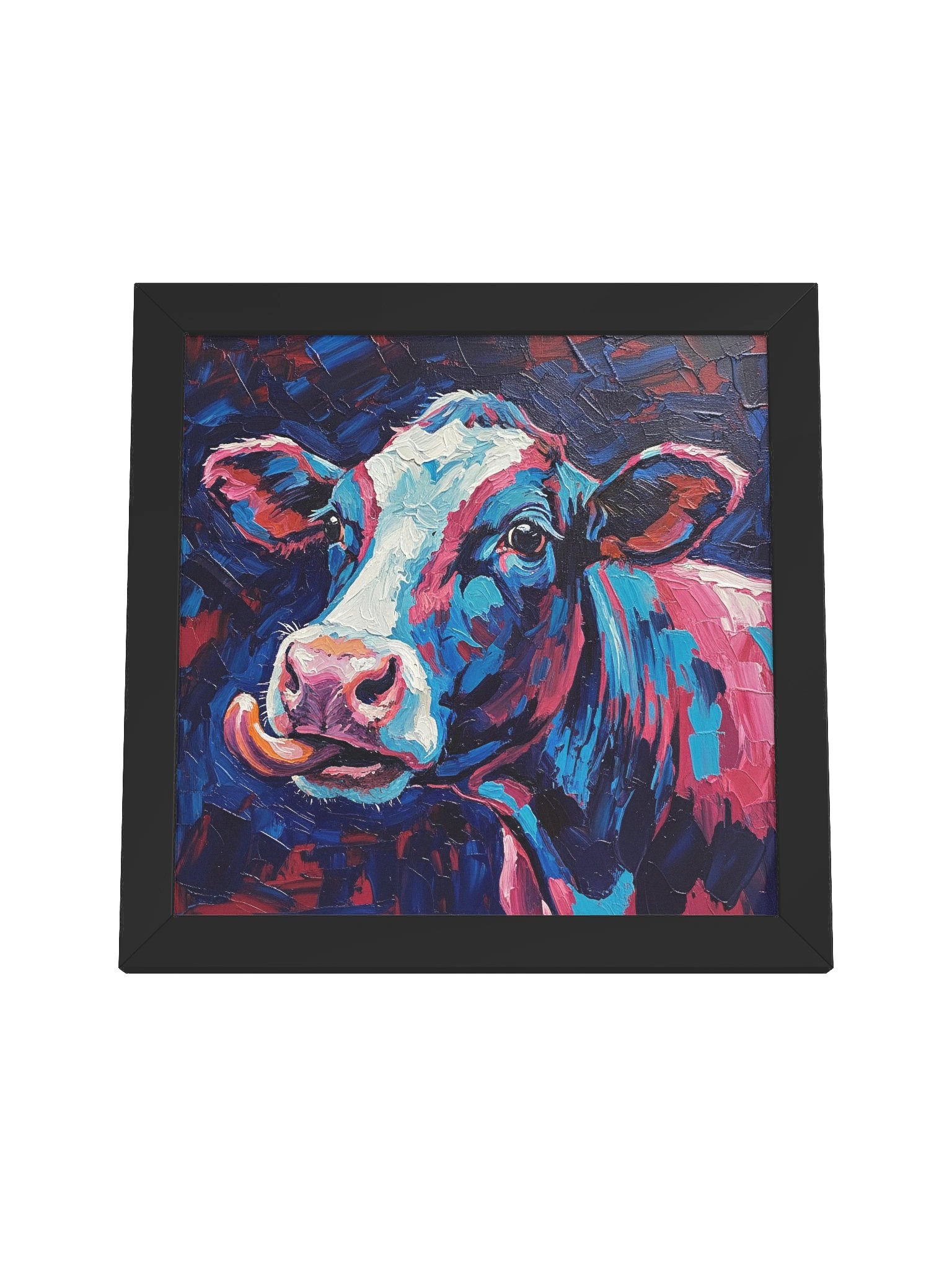 Impressionist Cow Wall Art, Colorful Modern Farmhouse Print product image (7)