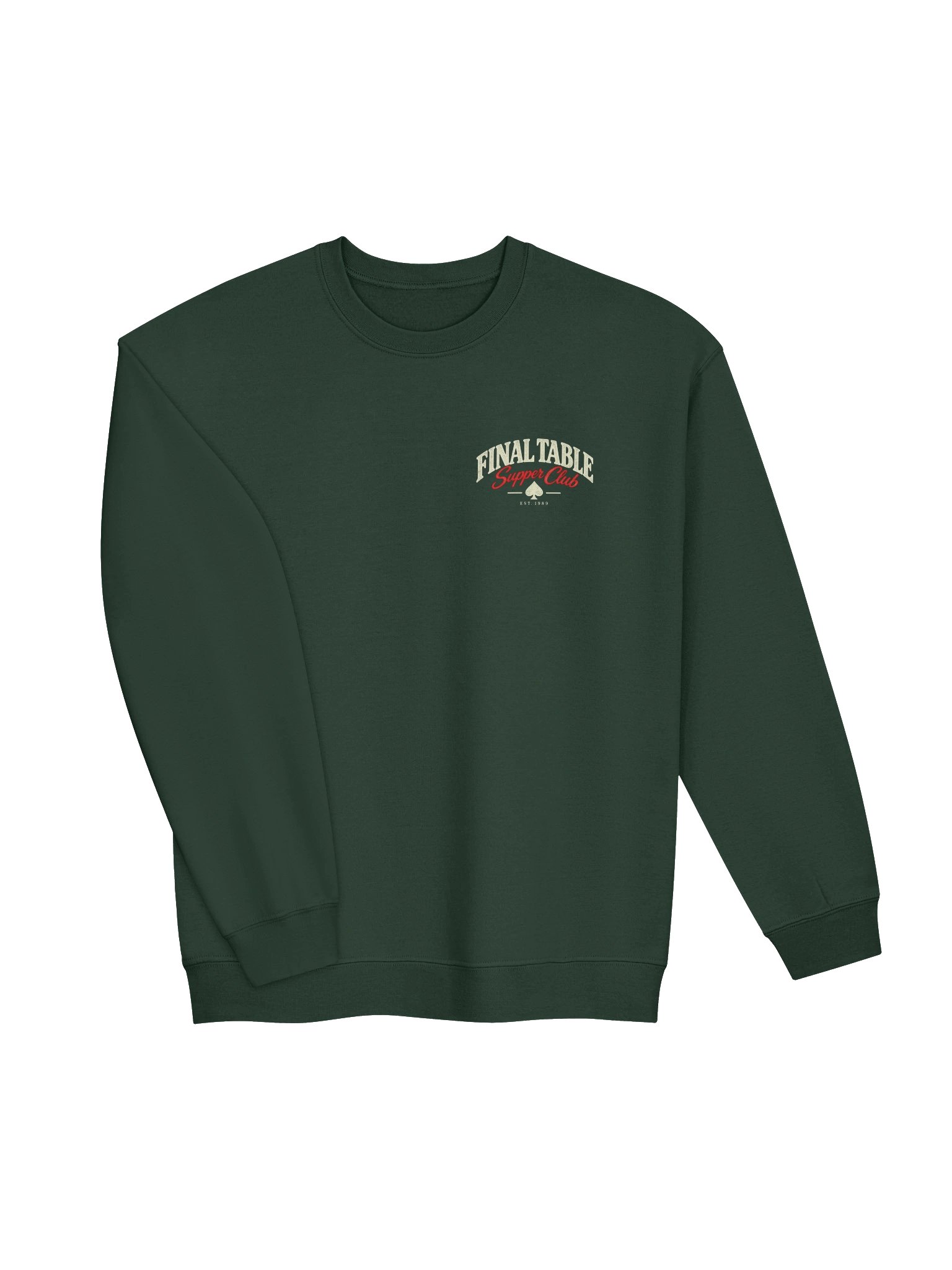 Final Table Supper Club Crewneck--Forest Green product image (3)
