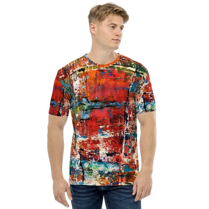 original abstract painting on all over printed tshirt product image (2)