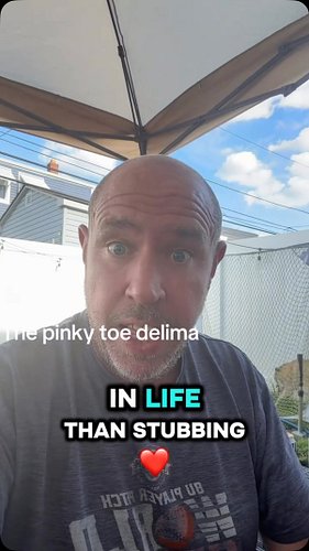 Stubbing the pinky toe is hell on earth. #pain #over40 #gettingold #help