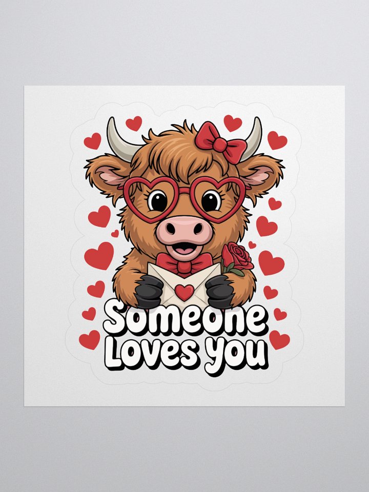 Valentine Cow Sticker Set product image (1)