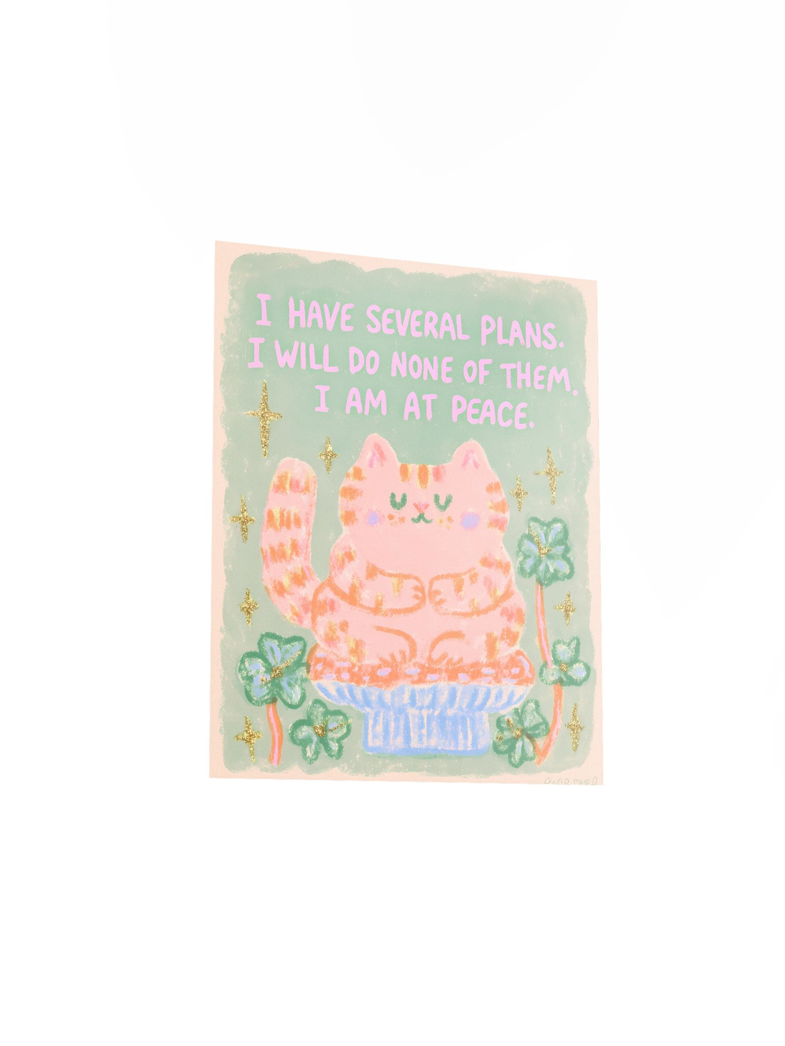At Peace Cat Quote Poster product image (7)