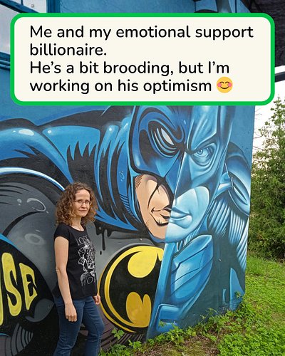 On a scale of 1 to Batman, how much 'emotional support' do you need this week? Drop your number below! 👇

#heroicvibes #notwe...