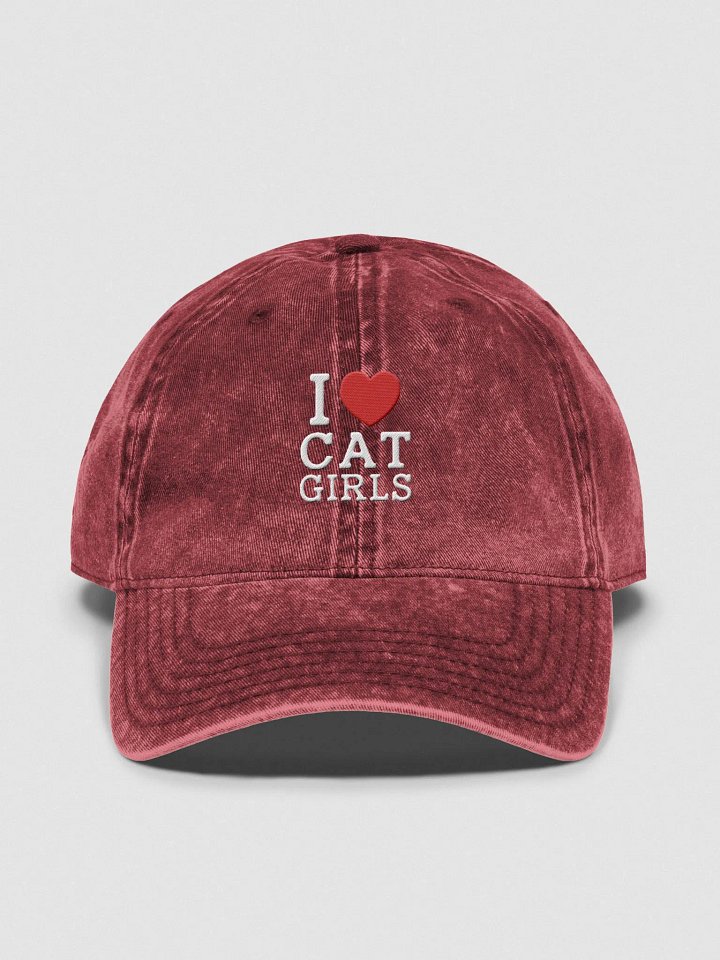 I Heart Cat Girls Hat (Embroidered) product image (1)