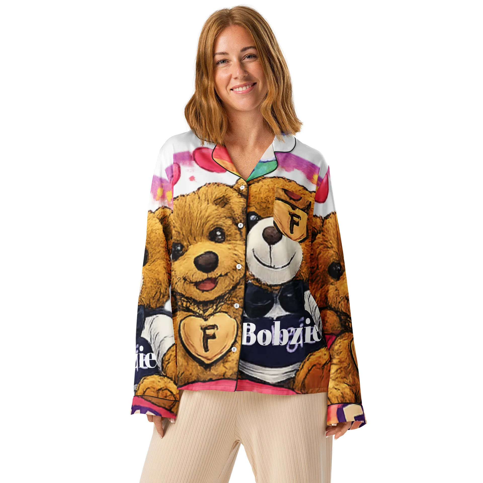 Fayzie & Bobzie Rainbow Love Women’s Pajama Top | Cozy Comfort Edition by FayzieBobs product image (1)