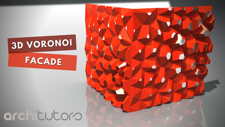 Voronoi 3d Wall Parametric Facade Design Grasshopper Rhino Files Download product image (2)