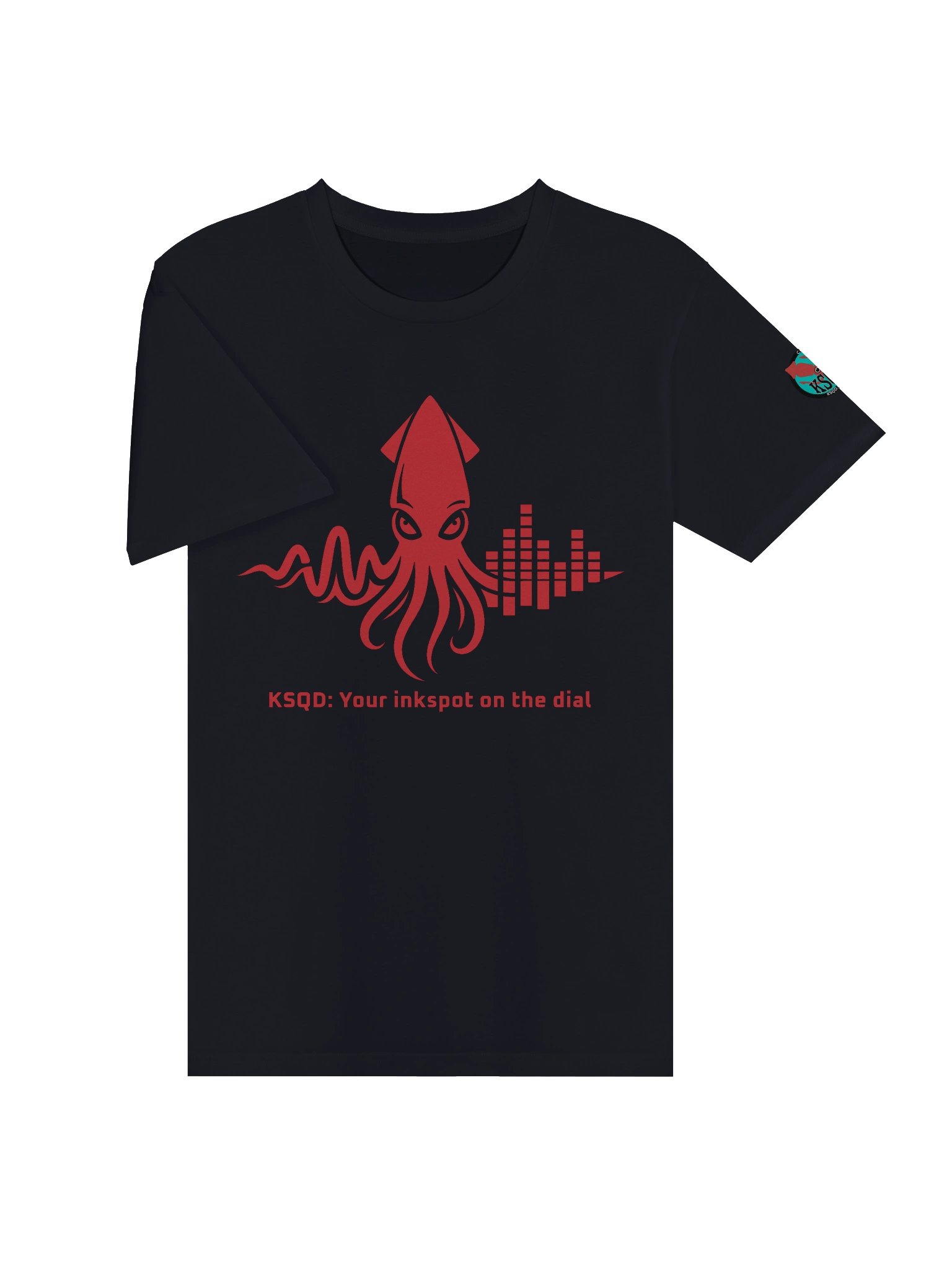 KSQD “Soundwave Squid” Premium Crew Neck Tee (Red Squid) product image (6)