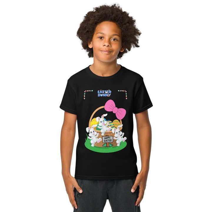 Easter Bunny Eggs in a Basket Bonanza Youth Sports Tee product image (1)