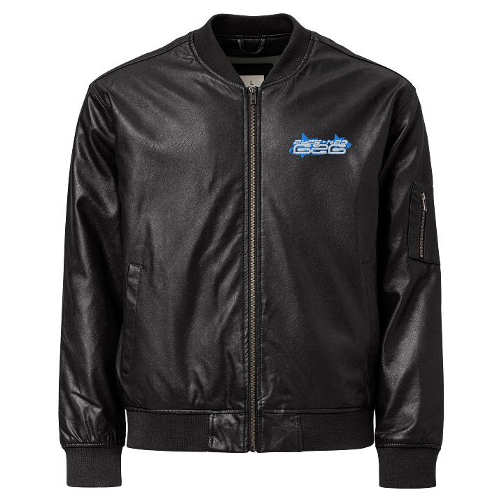 alexhasg2g - Logo Embroidered Faux Leather Jacket product image (1)