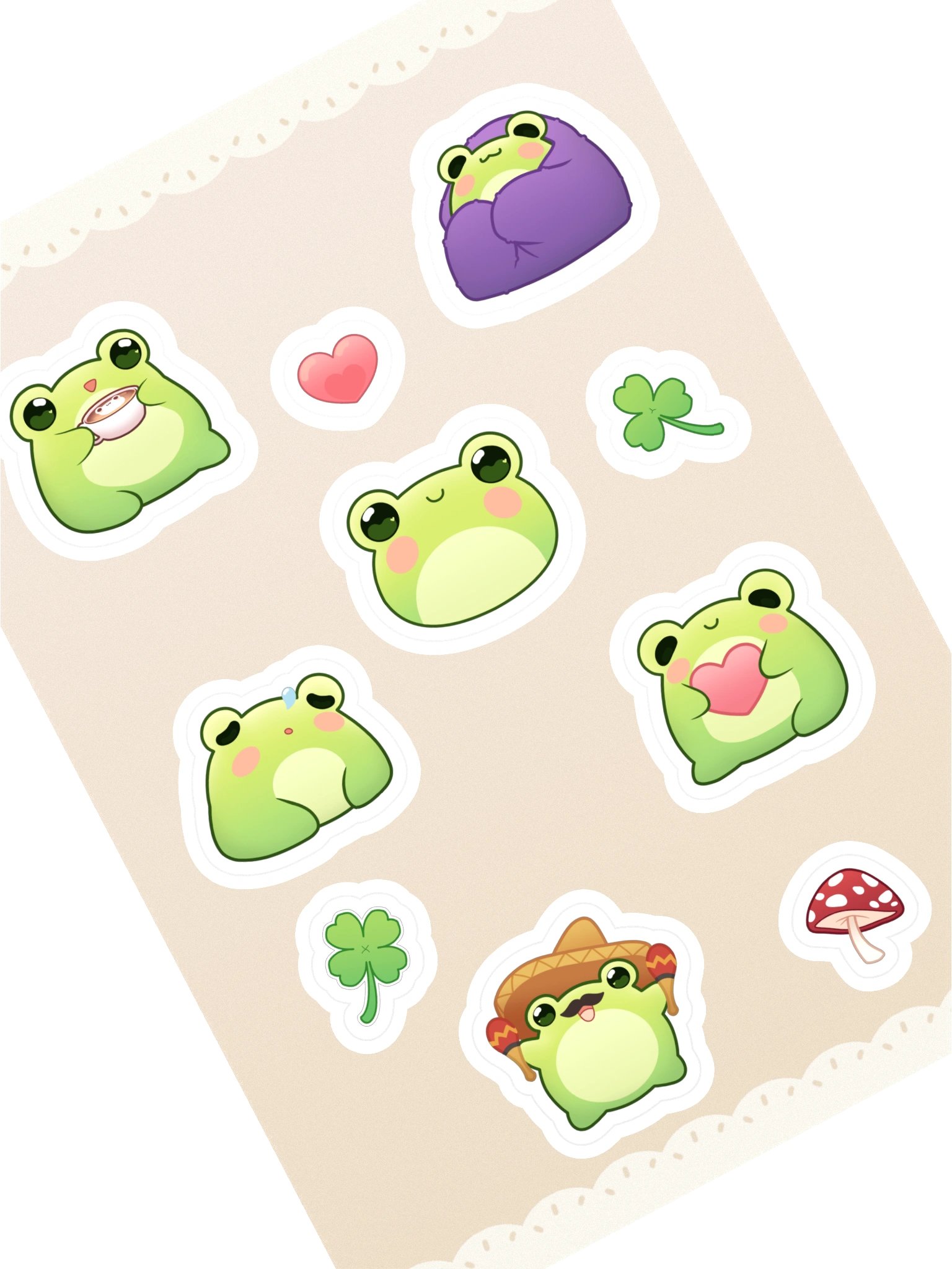 【Sticker Sheet】- Cozy Froggies product image (3)