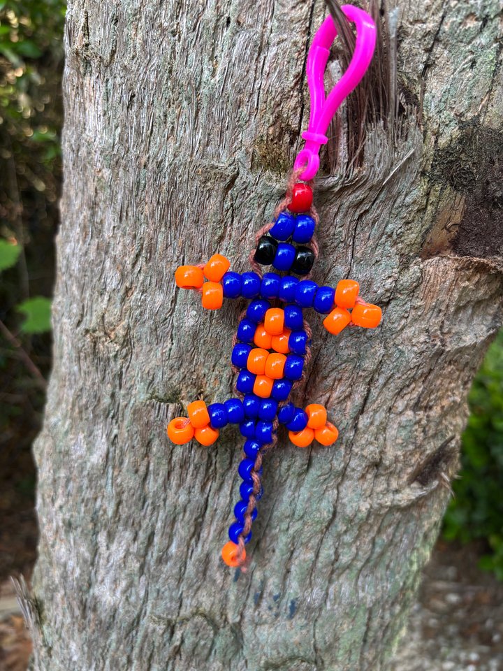 Handmade Beaded Lizard Charm | Kandi Keychain product image (2)