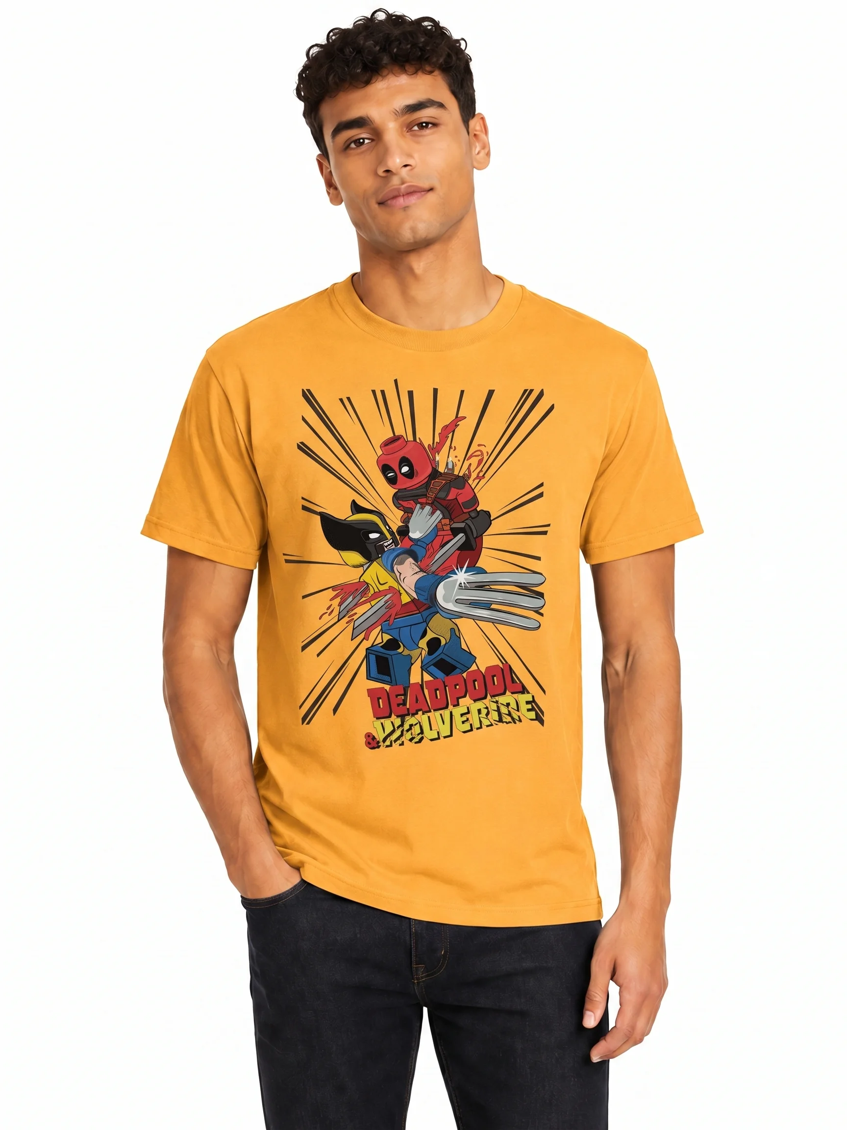 The Merc with a Mouth and the angry X-men Lego-Style Clash T-Shirt" product image (1)