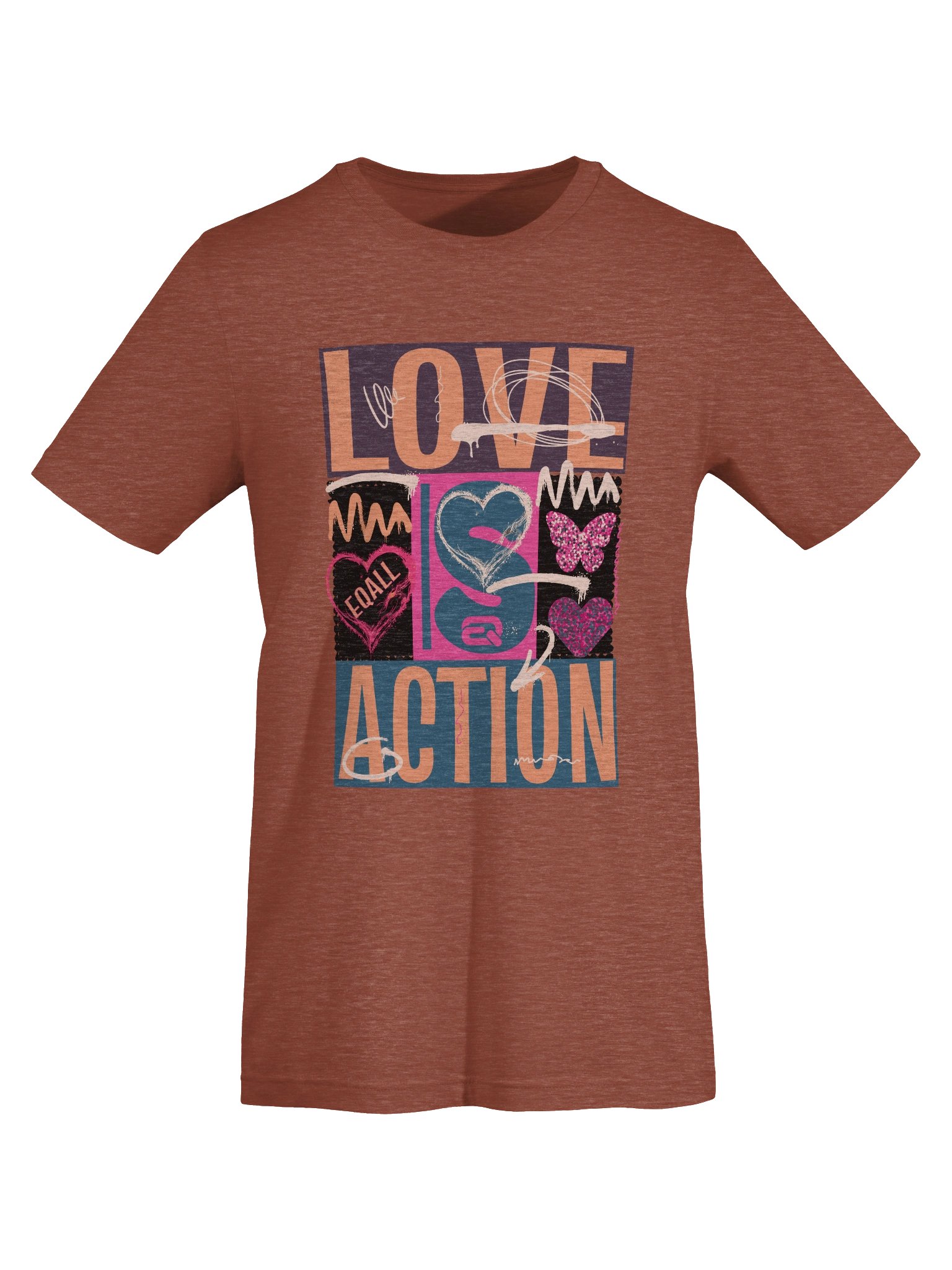 Love is Action! Bella + Canvas Unisex T-shirt_ EQALL® Originals_Pop Candy product image (7)