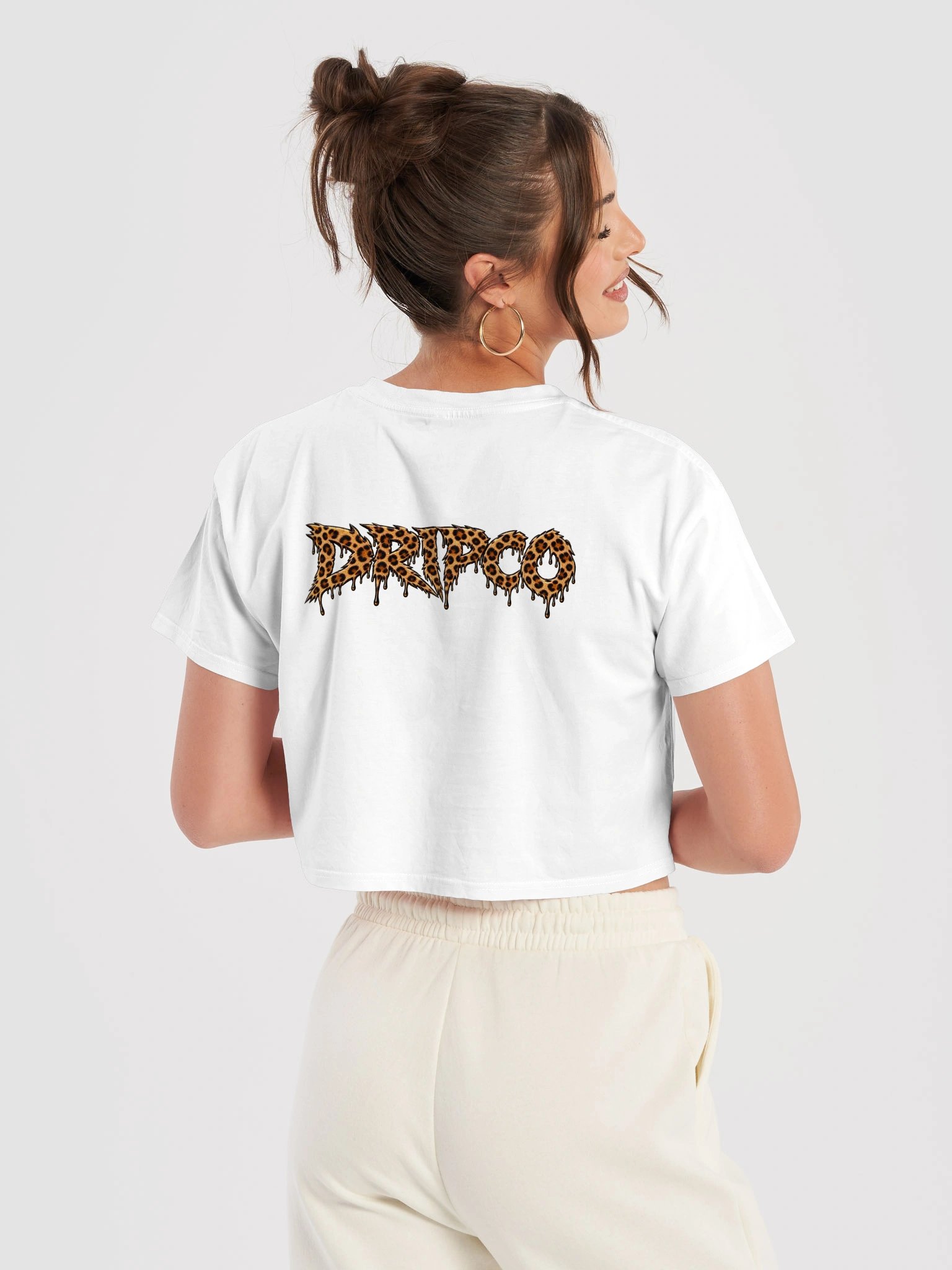 DRIPCO Leopard Drip Crop Top product image (8)