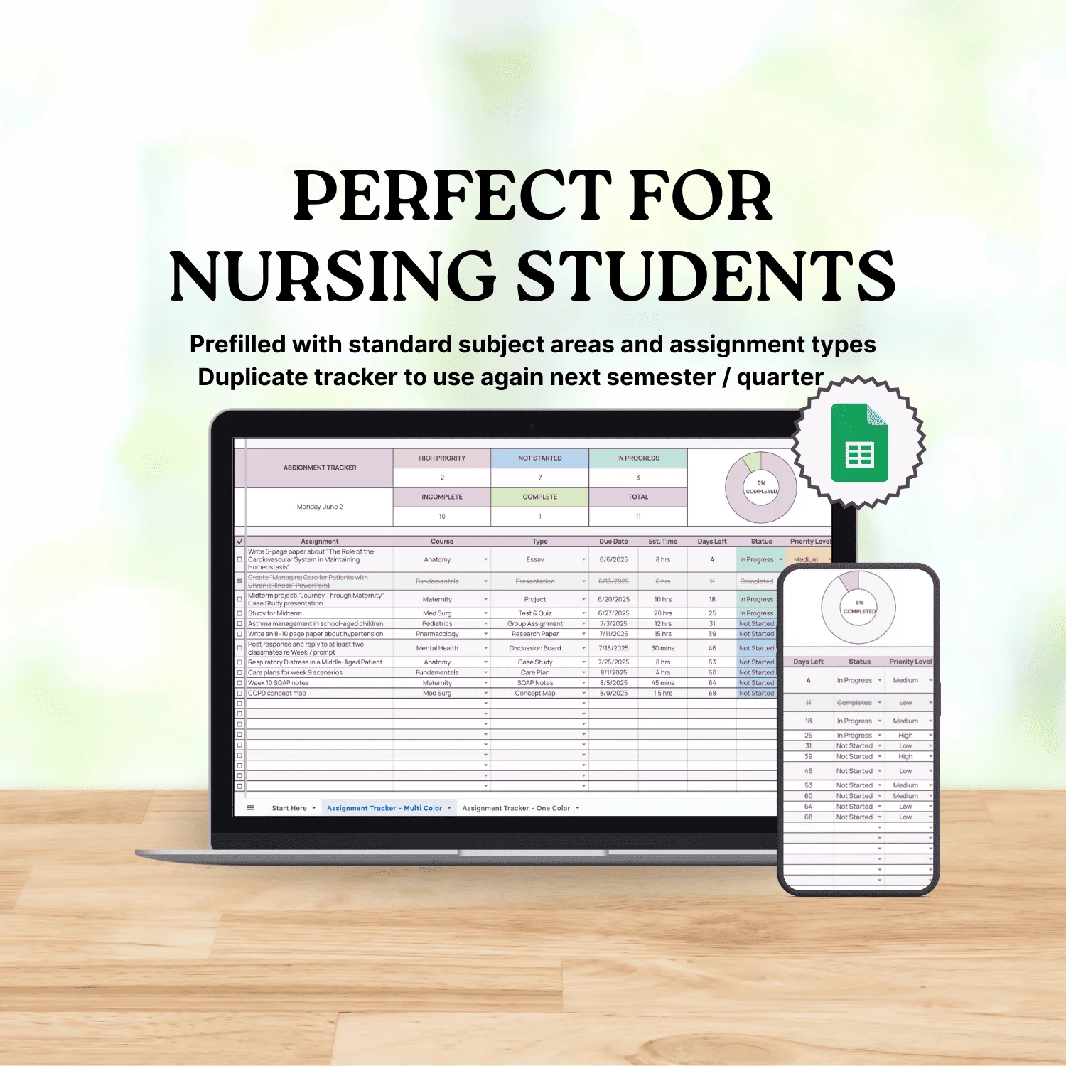 Nursing School Assignment Tracker product image (4)