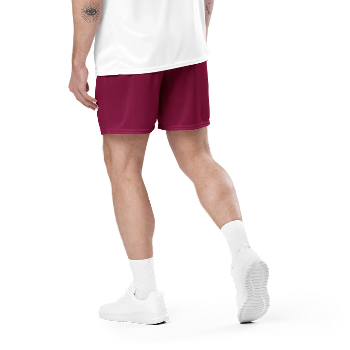 His House Mens Performance Mesh Shorts - Maroon product image (2)