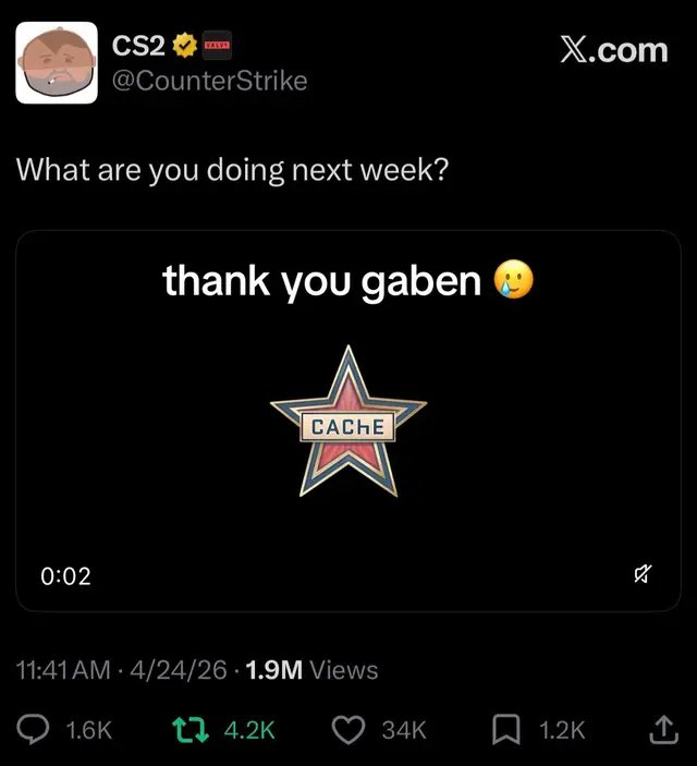 Cache is confirmed back next week and I’ll be out of town 🥲 #cs2 #csgo #csupdate #cache #csmoments 