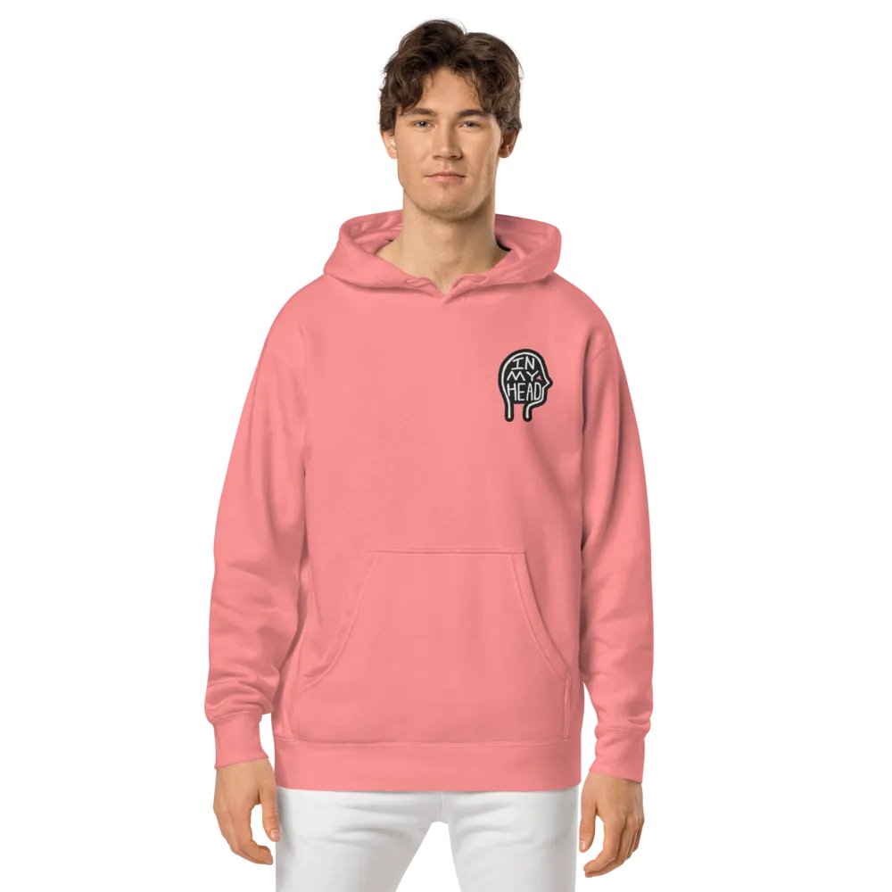 In My Head (L.C. bubble design 2) embroidered pigment hoodie product image (2)