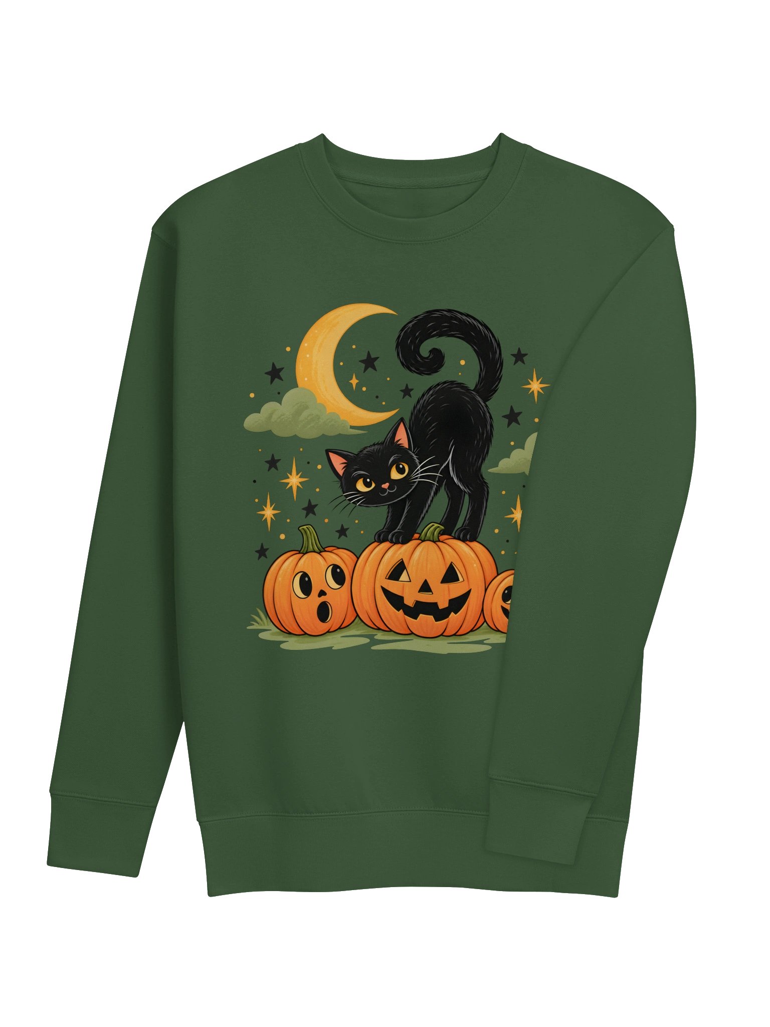 Black Cat Halloween Pumpkin Sweatshirt product image (68)