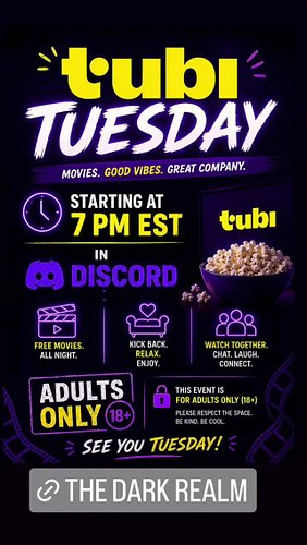 JOIN US ON DISCORD EVERY TUESDAY 

https://discord.gg/v89xSBxpE?event=1496319217392156732