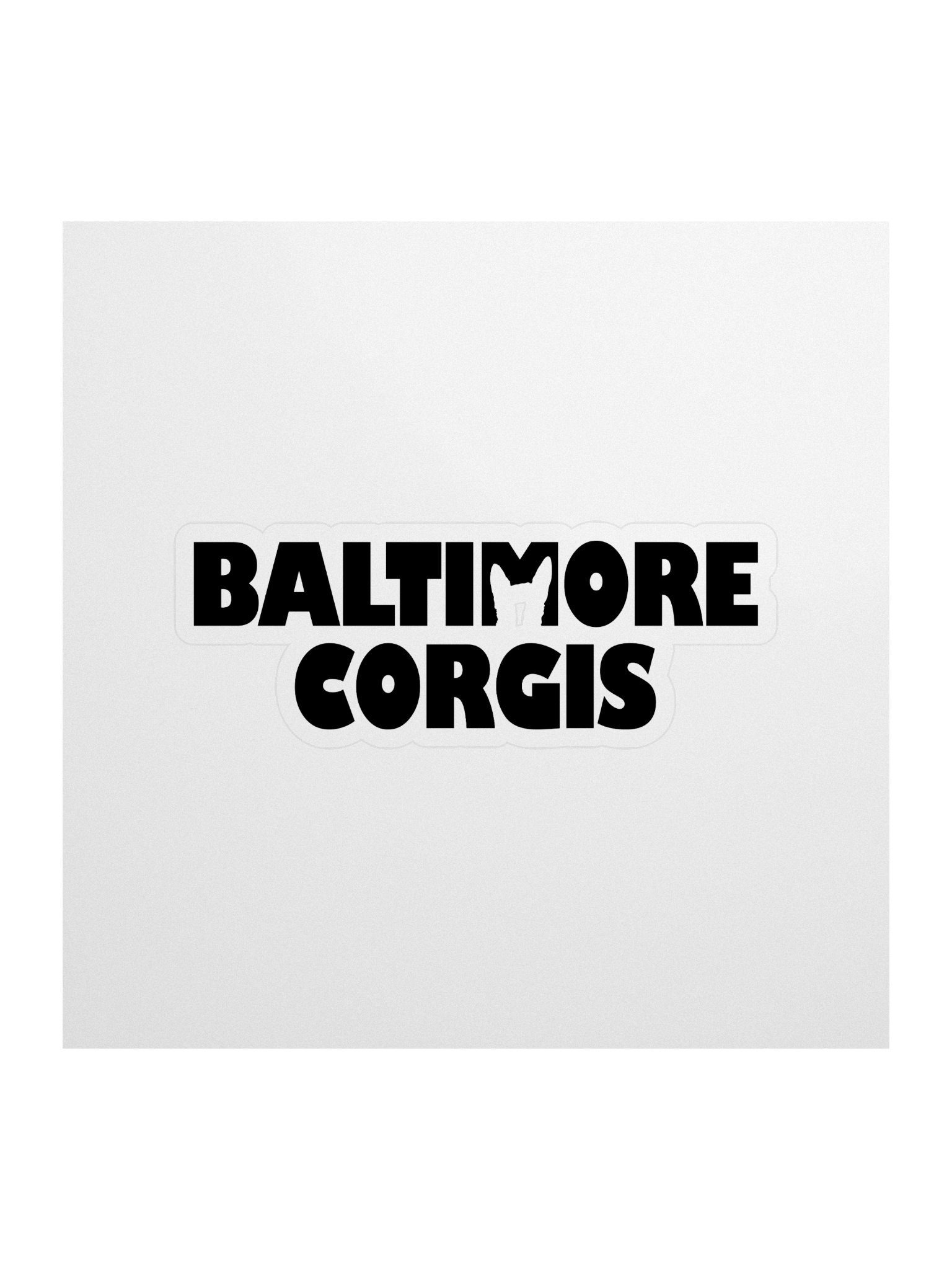 Baltimore Corgis (Black) Sticker product image (1)
