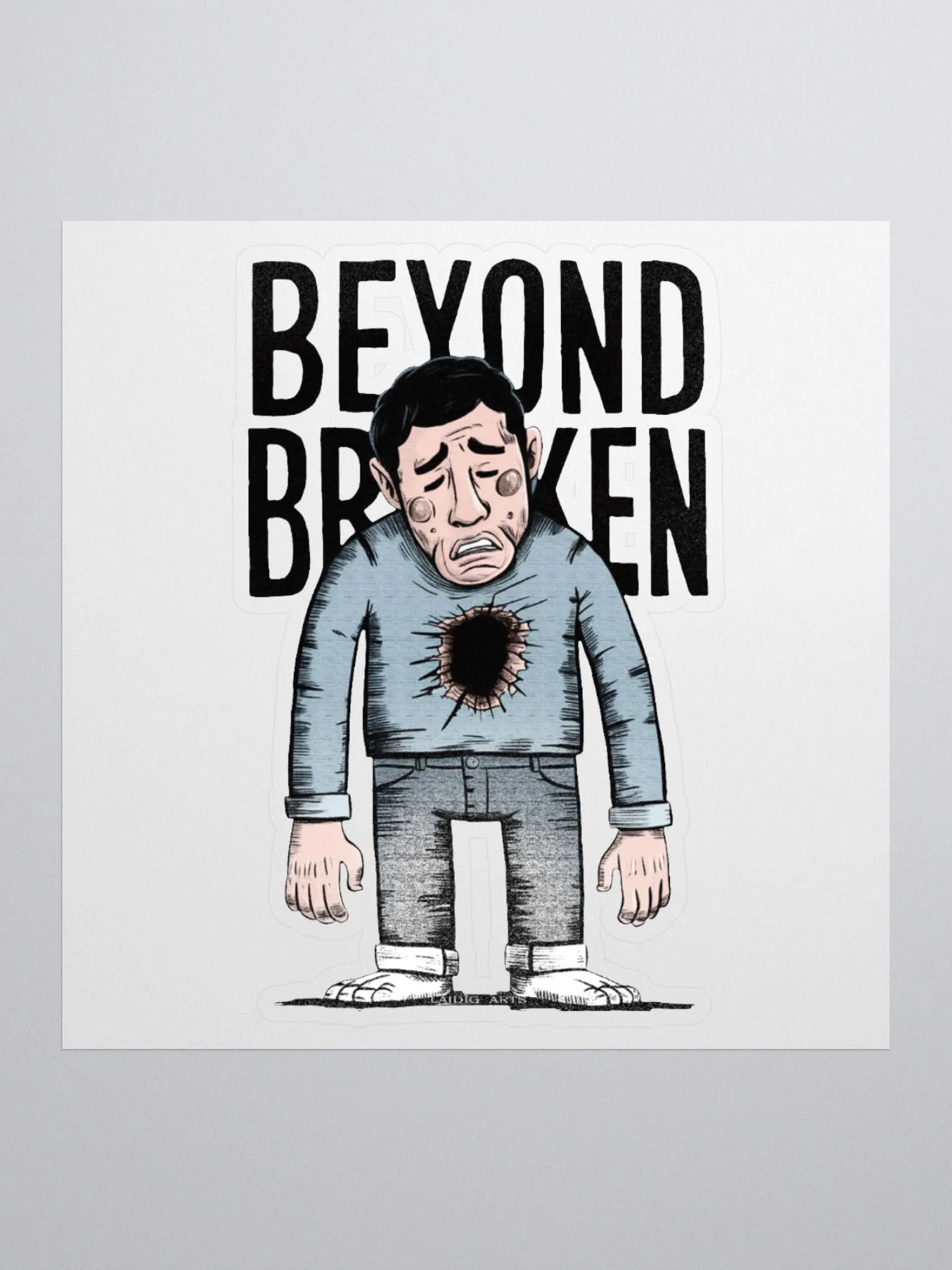 Beyond Broken Man Vinyl Sticker product image (2)
