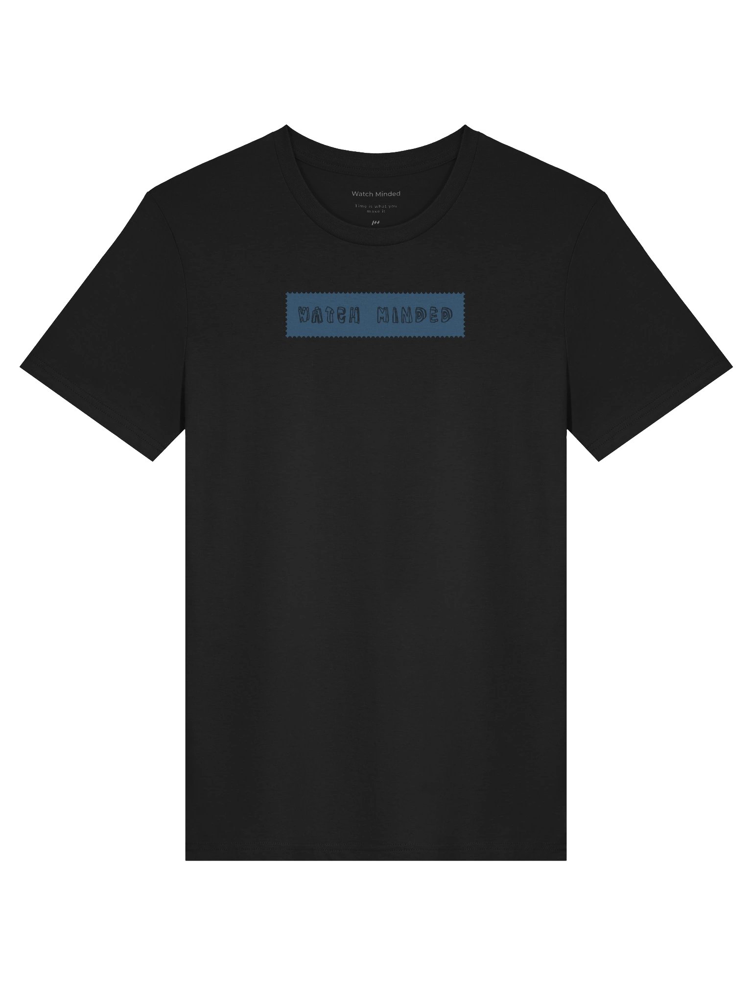 Standard Fit Light Cotton "Watch Minded Label" T-Shirt, Black product image (1)