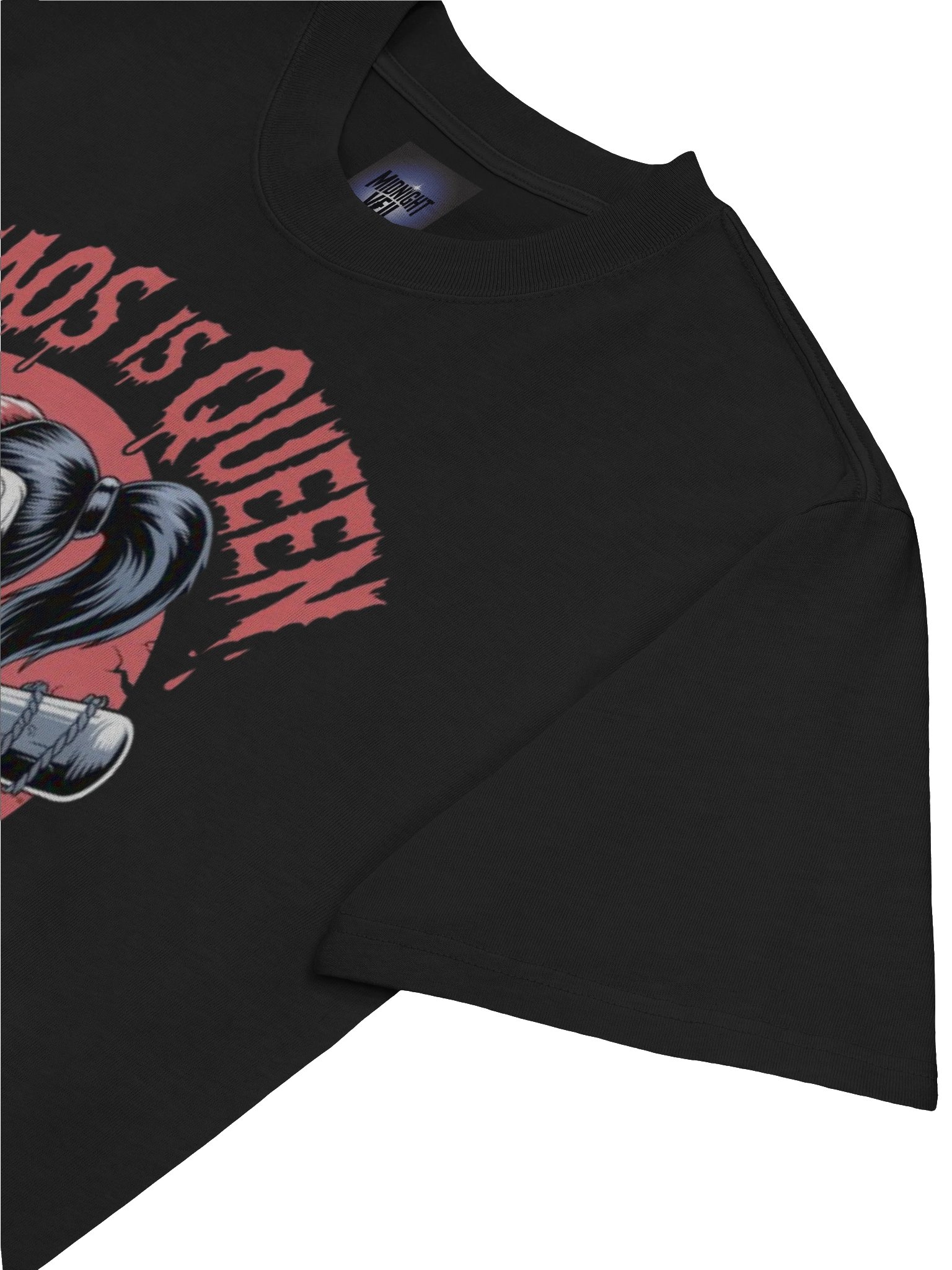 Harley Quinn 'Chaos is Queen' Oversized Faded T-Shirt product image (7)